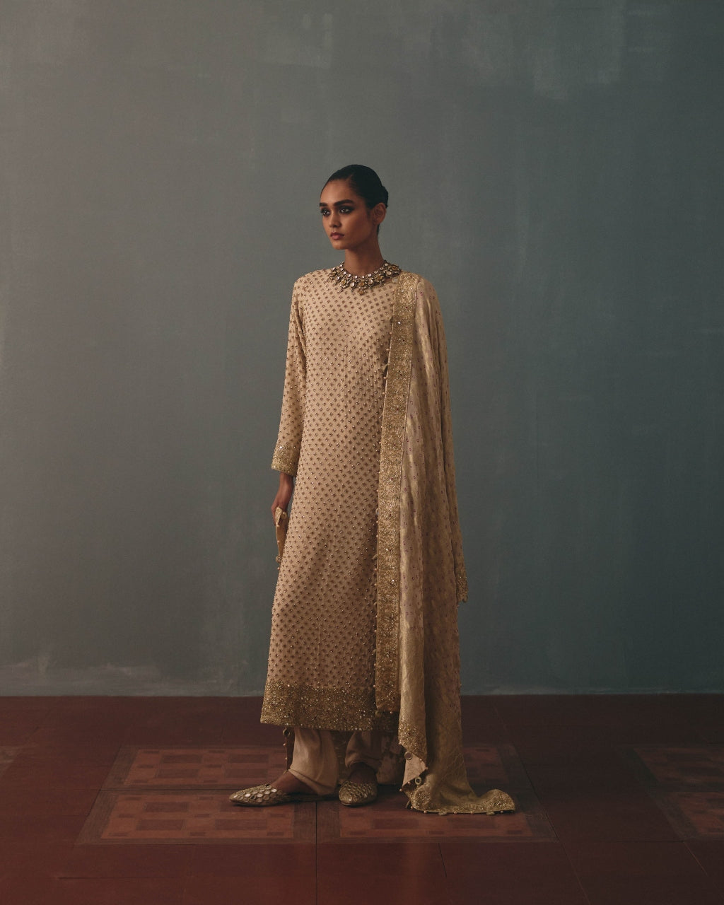 Coconut Hand Embroidered Star Kurta Set