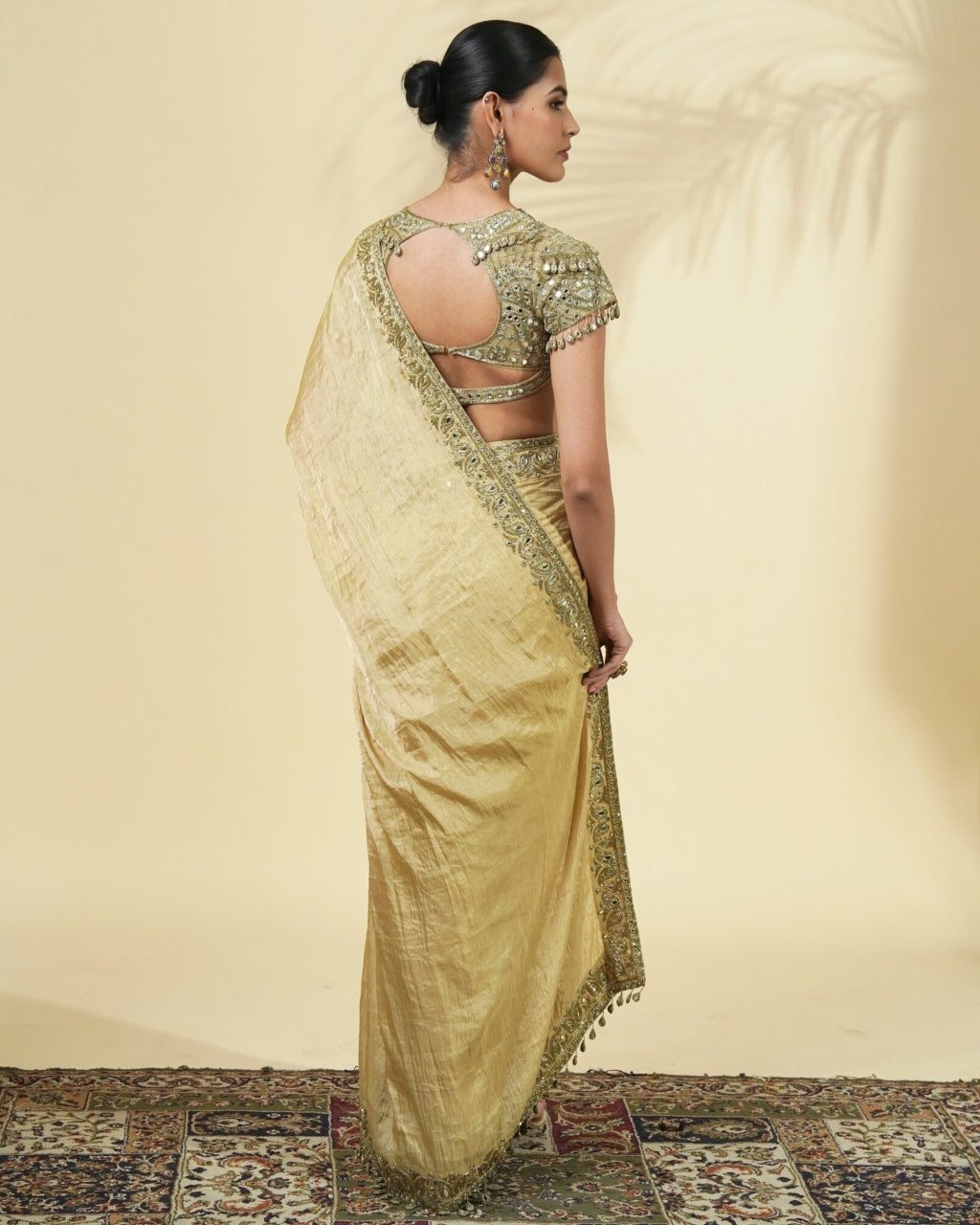 Gold Tissue Classic Sari Set