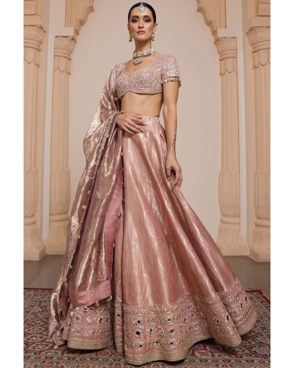 Mauve Paisley Lehenga Set