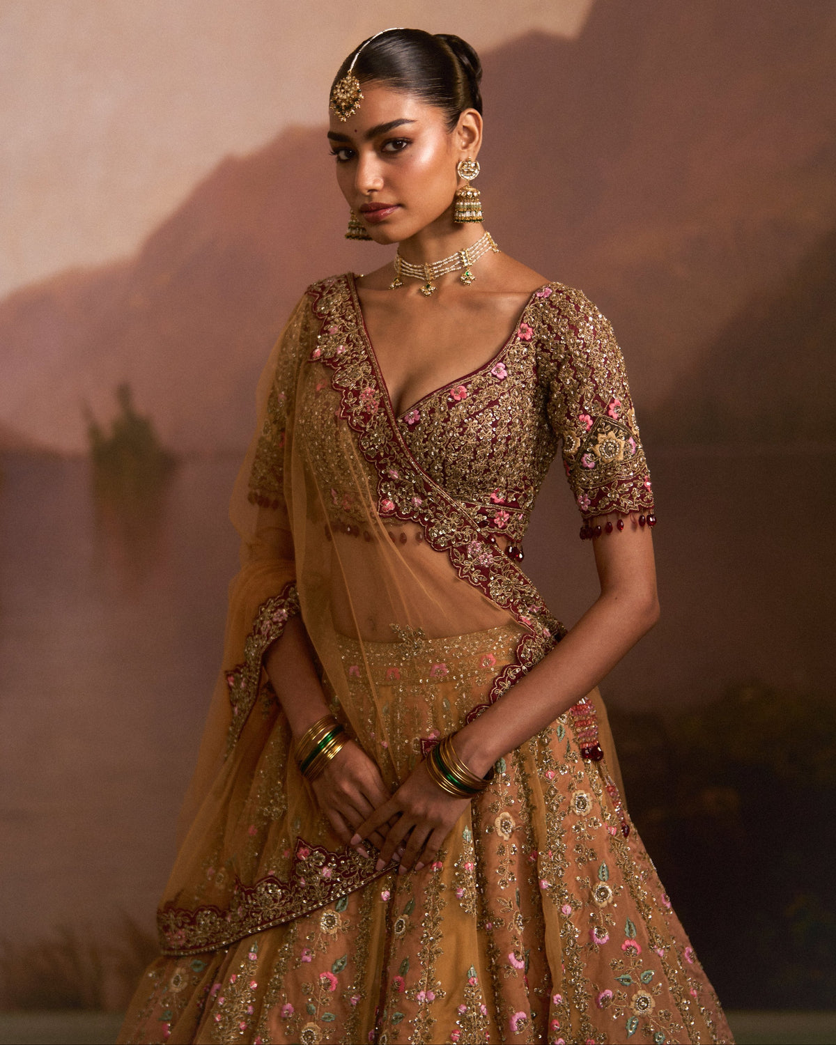Dholki Mustard Lehenga Set