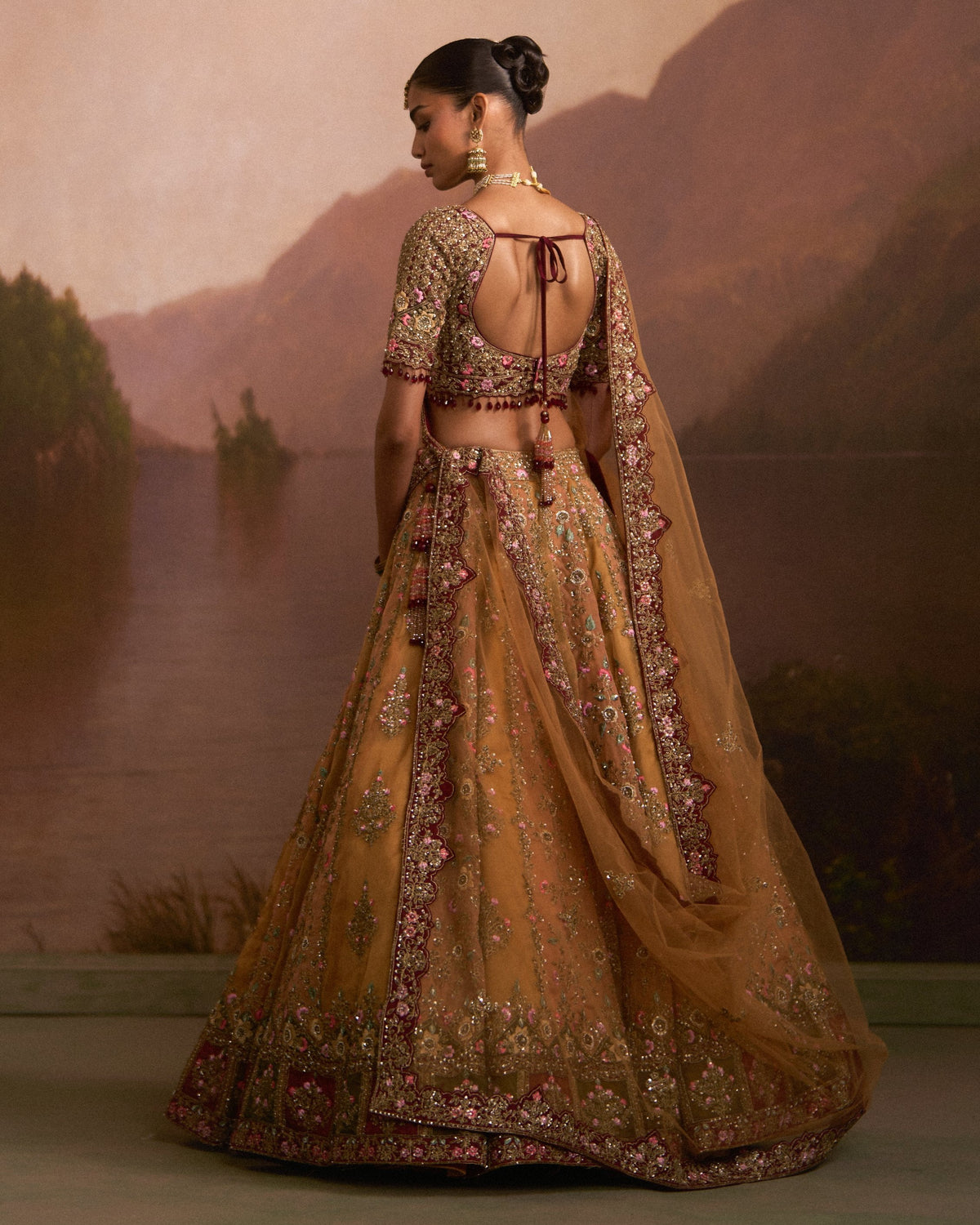 Dholki Mustard Lehenga Set