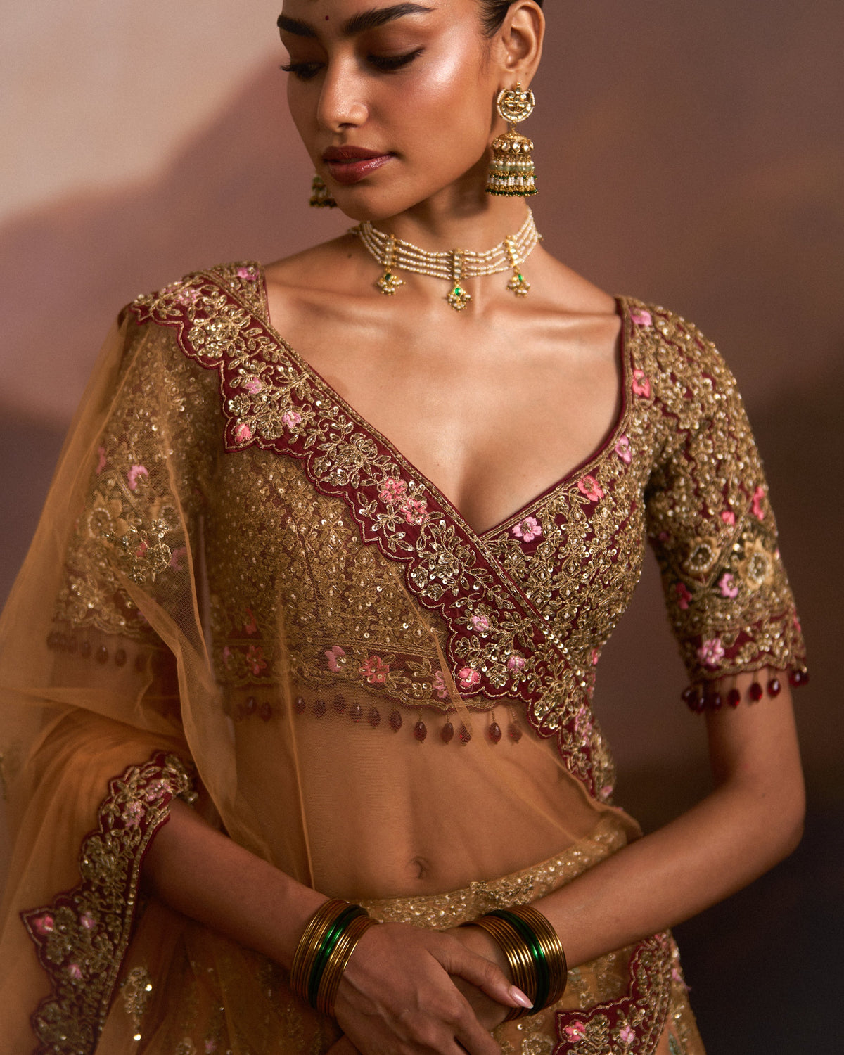 Dholki Mustard Lehenga Set