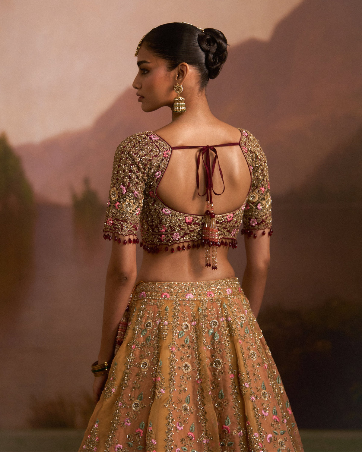Dholki Mustard Lehenga Set