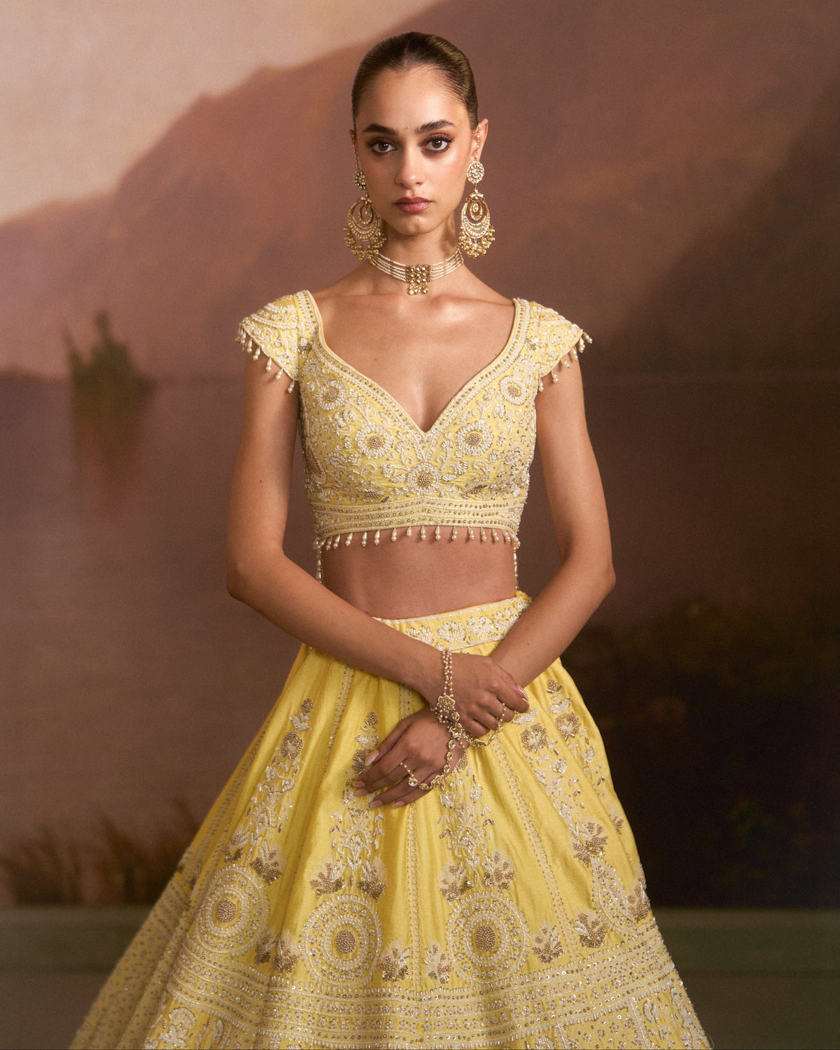 Haldi Lime Yellow Lehenga Set