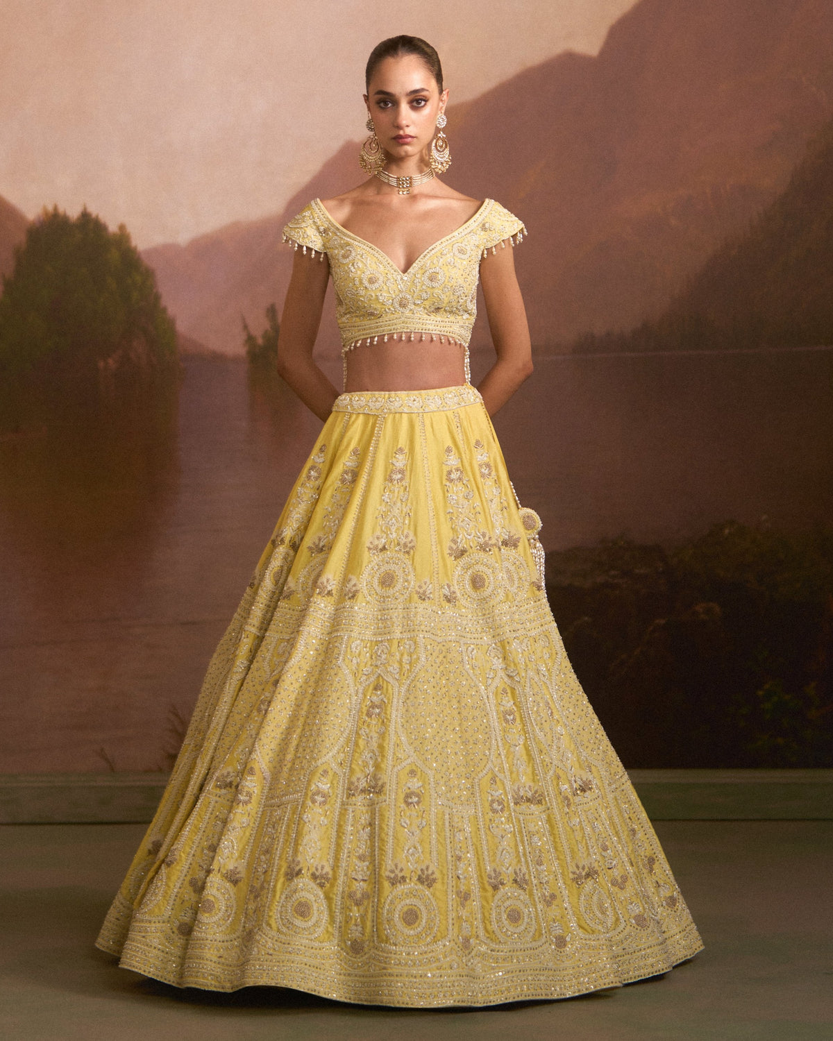 Haldi Lime Yellow Lehenga Set