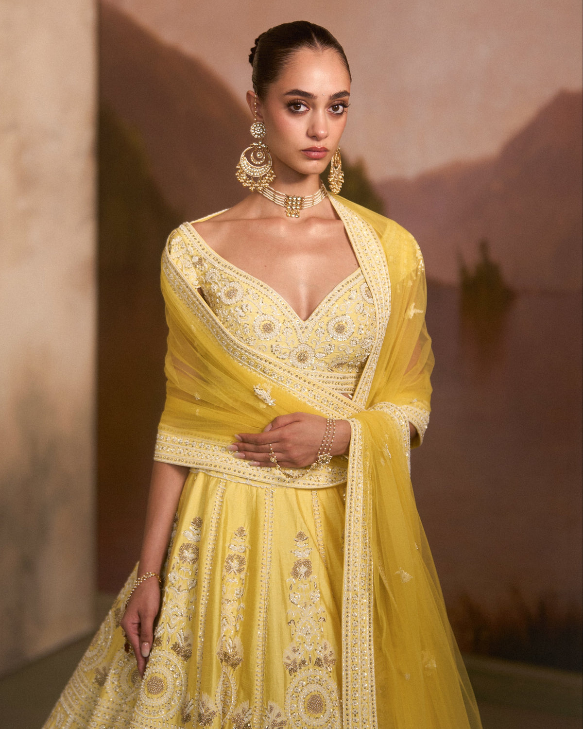 Haldi Lime Yellow Lehenga Set