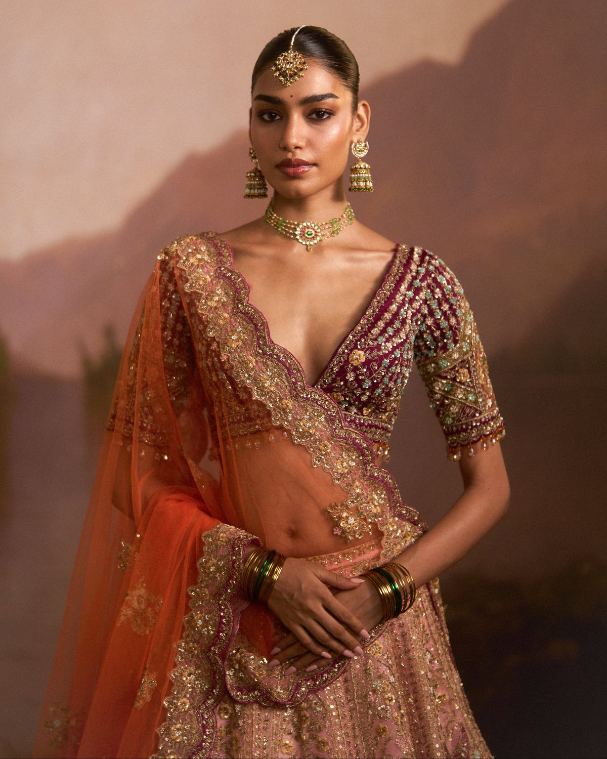 Gidha Lehenga Set
