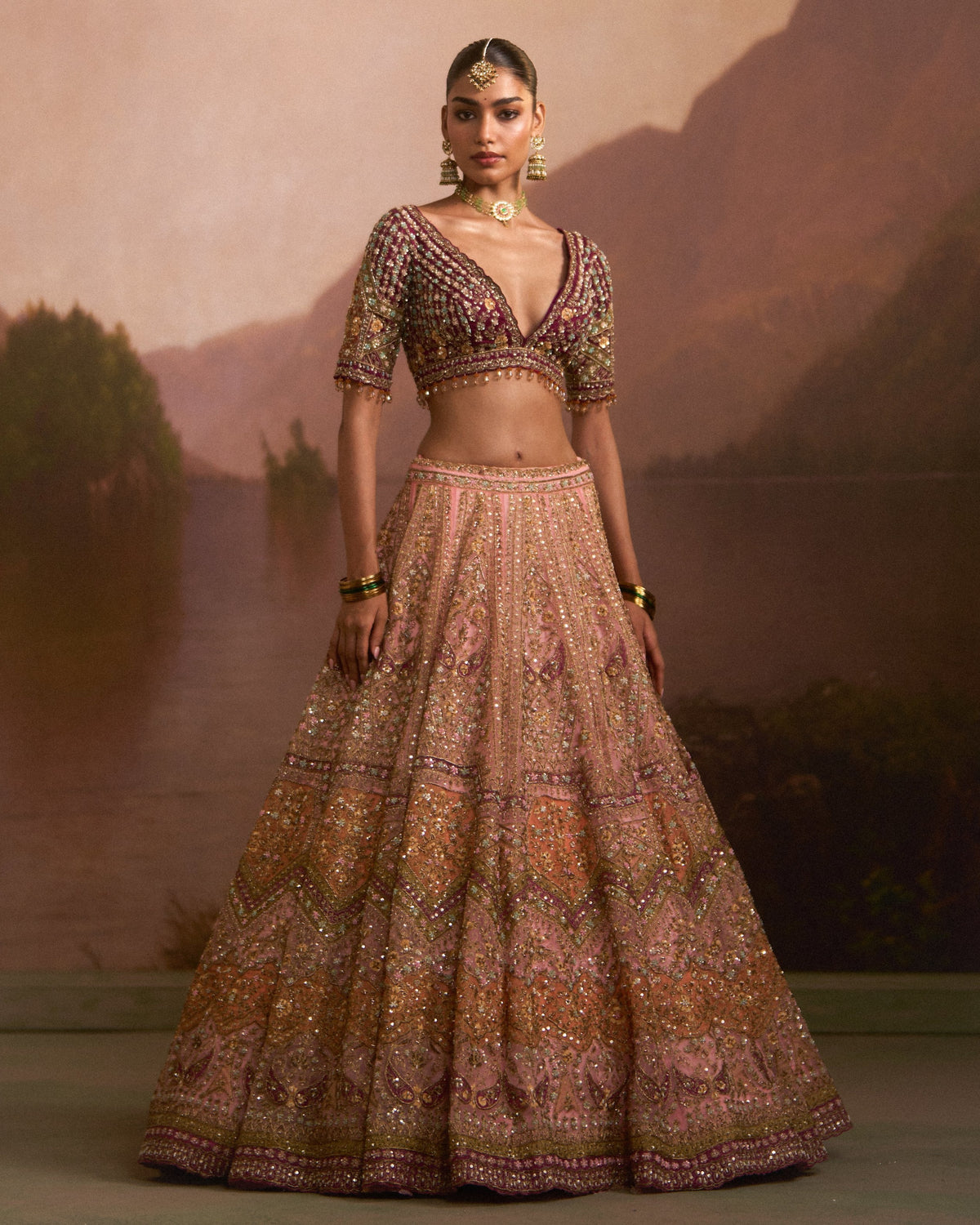 Gidha Lehenga Set