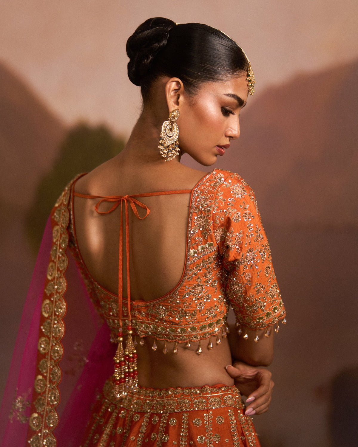 Angeethi Rust Lehenga Set