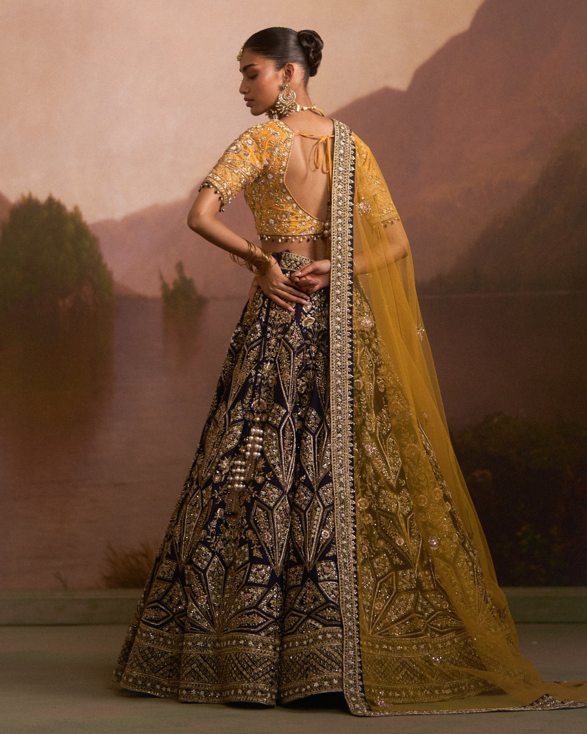 Pichhli Raat Navy Lehenga Set