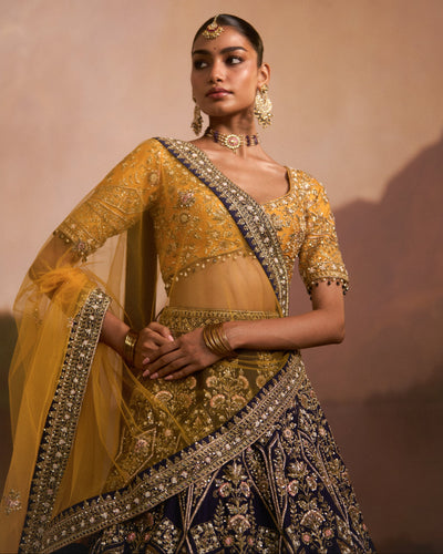 Pichhli Raat Navy Lehenga Set