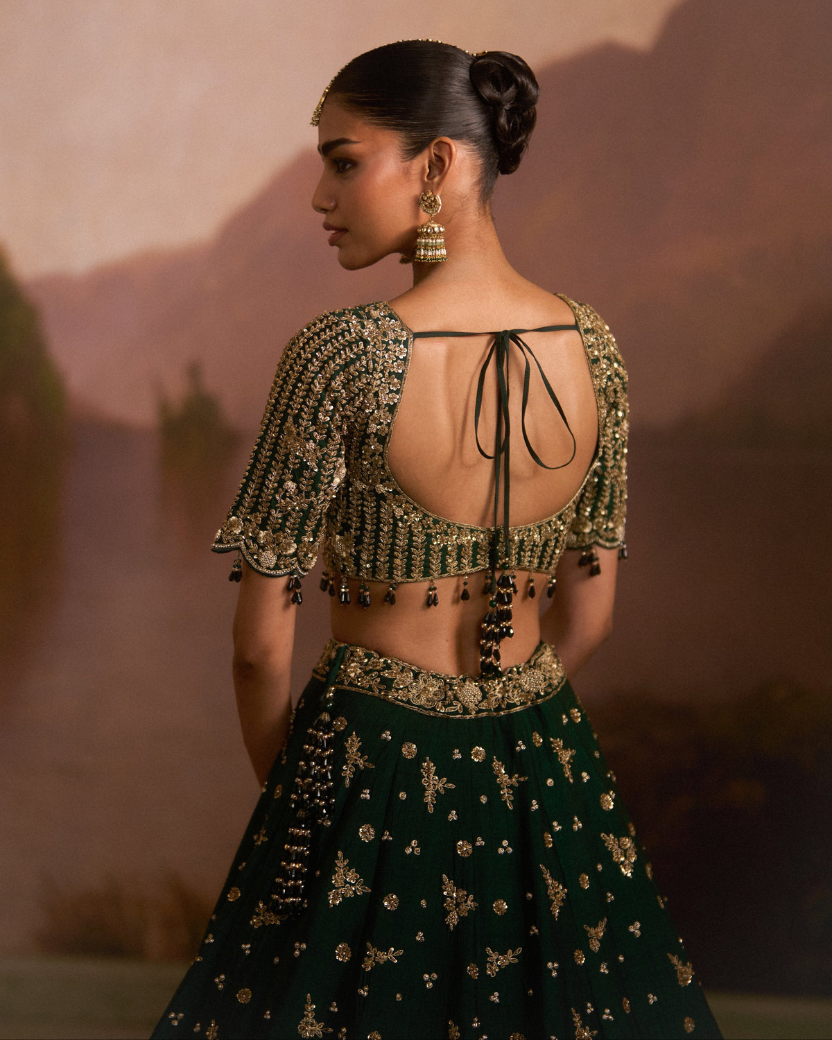 Raat Rani Green Lehenga Set