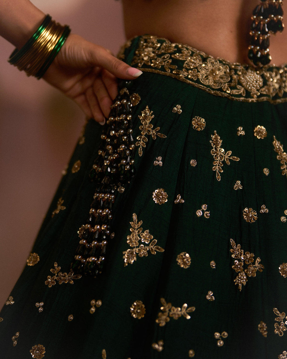 Raat Rani Green Lehenga Set