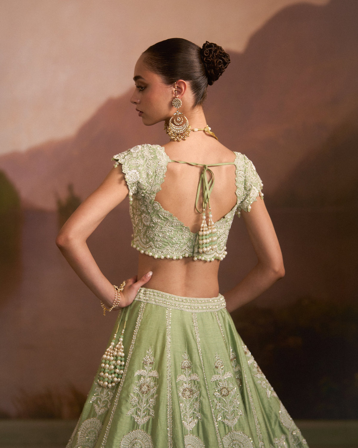 Purvai Mint Green Lehenga Set