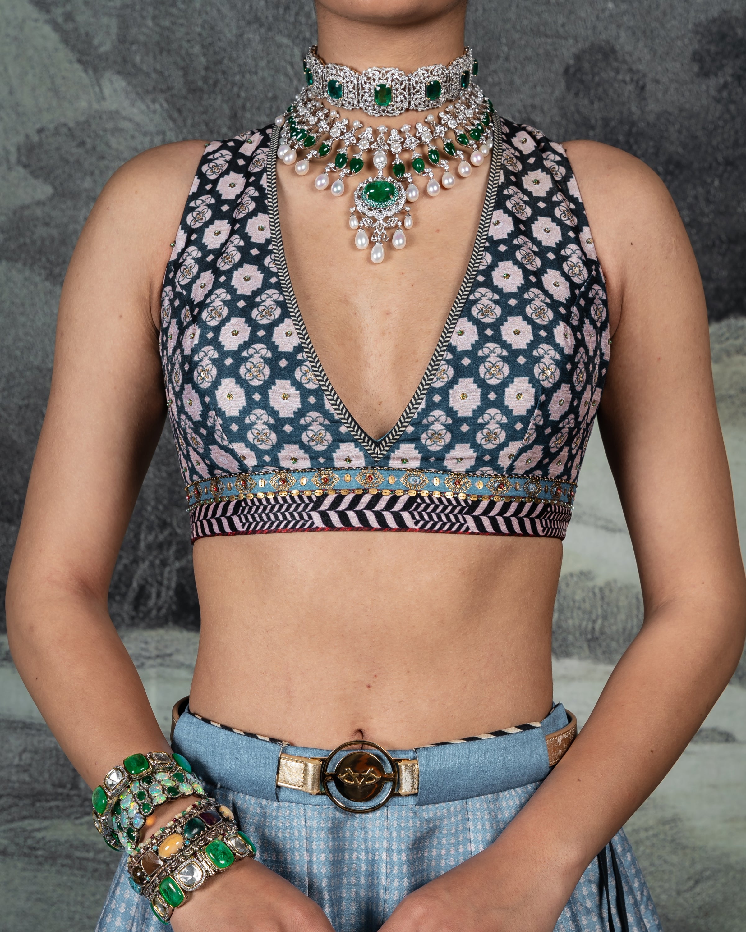 Cerulean Blue Skirt Set