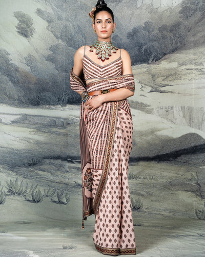Blush Pink Sari Set