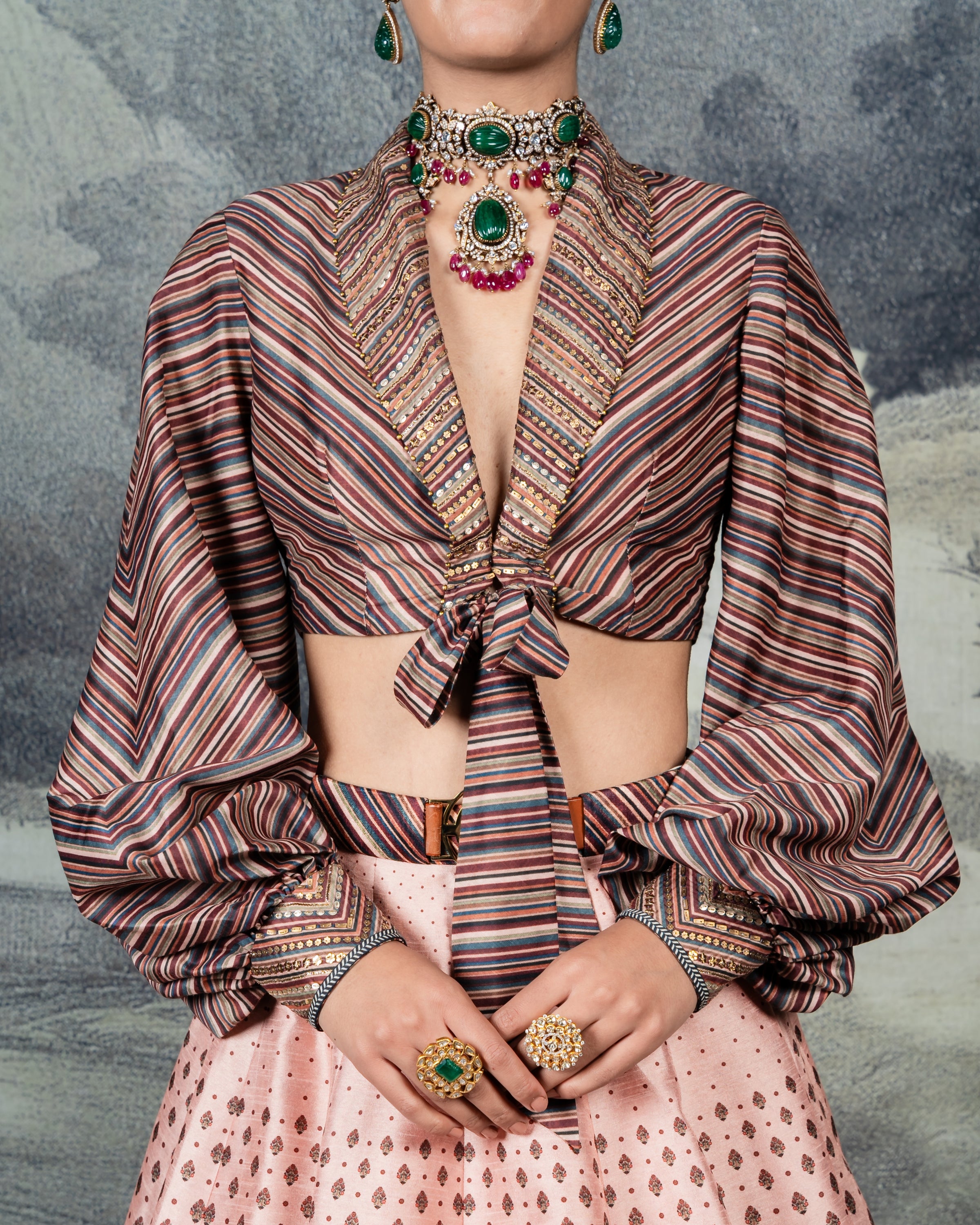 Blush Pink Skirt Set