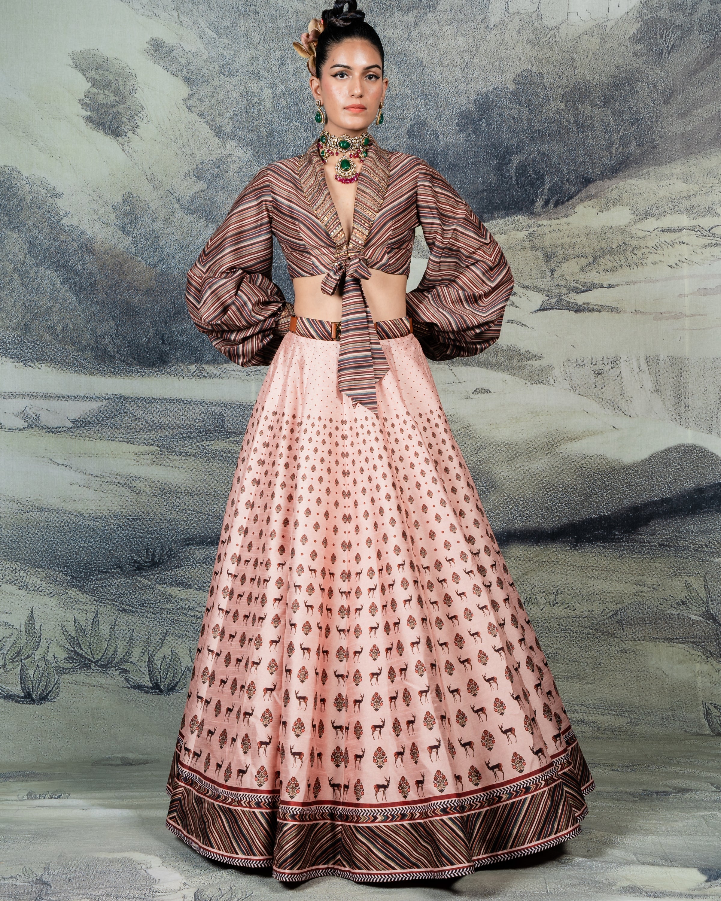 Blush Pink Skirt Set