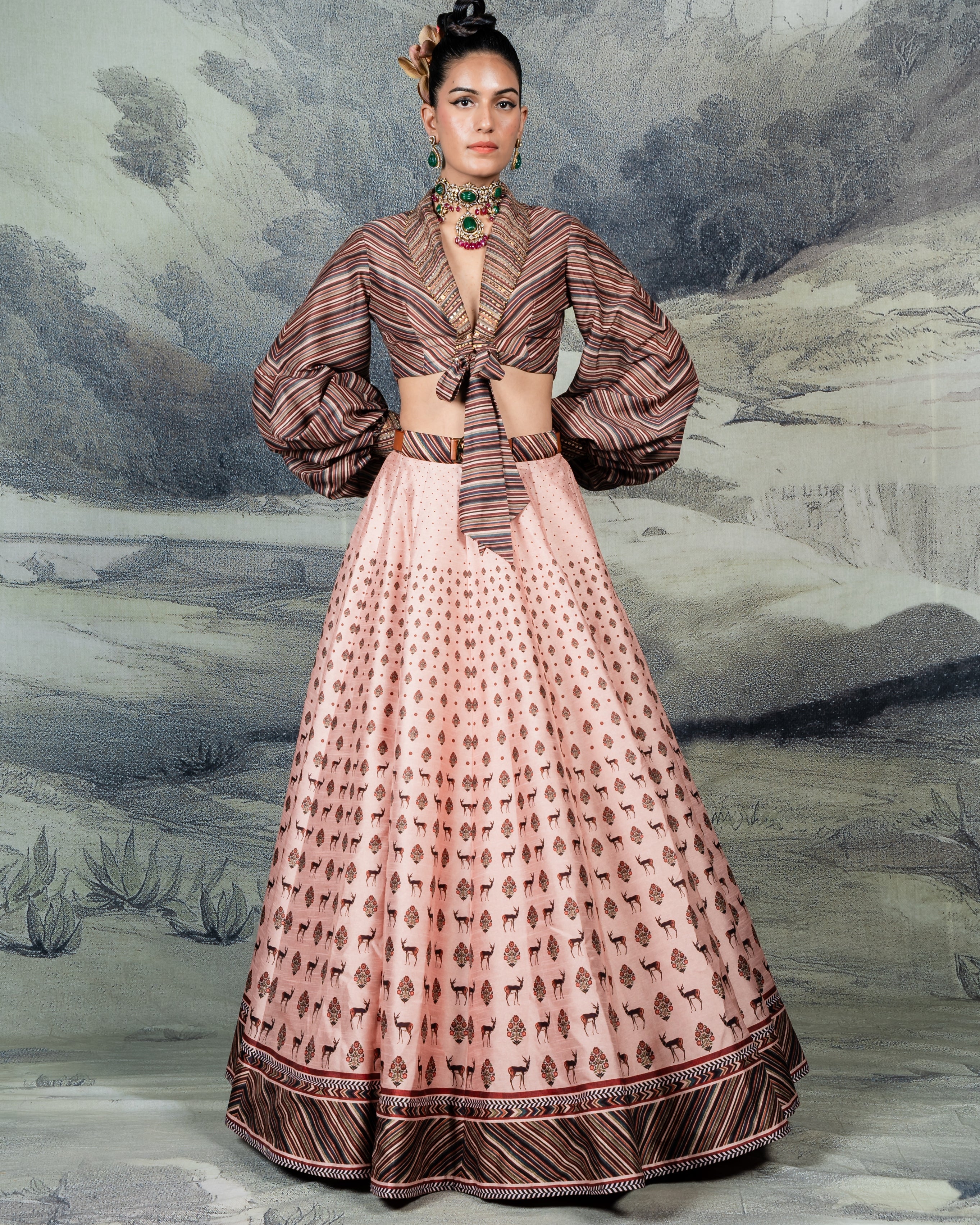 Blush Pink Skirt Set