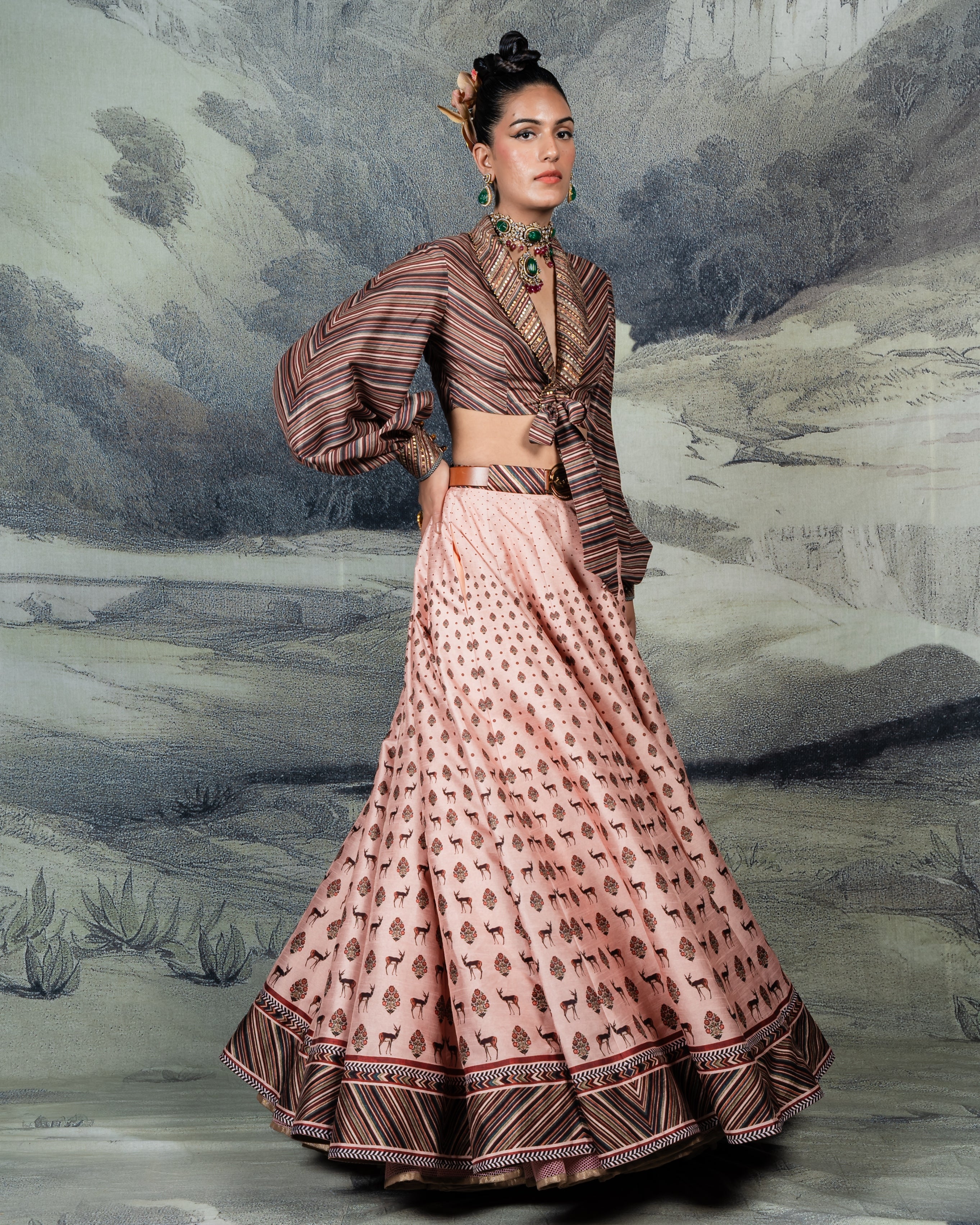 Blush Pink Skirt Set