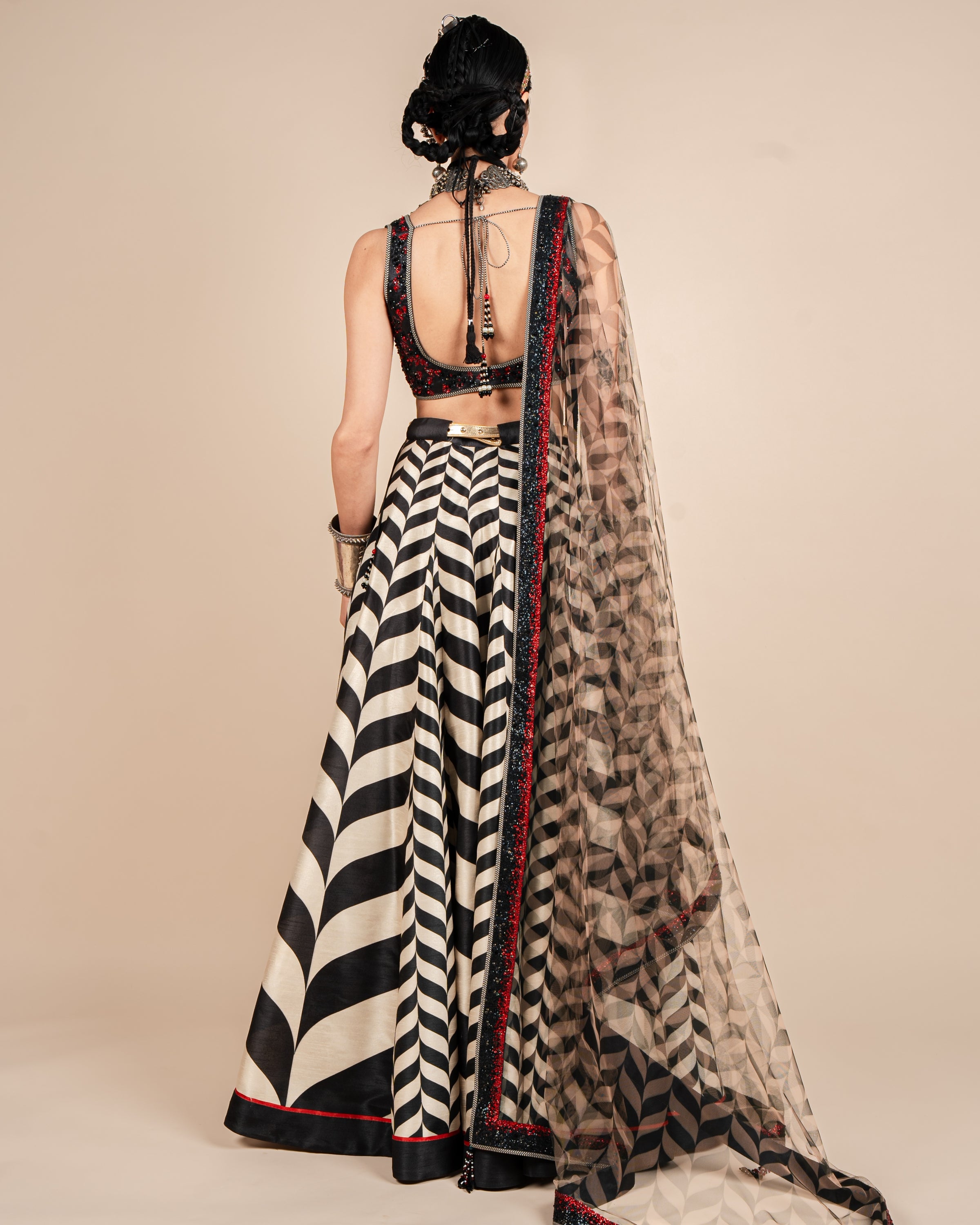 Chevron Godet Skirt Set