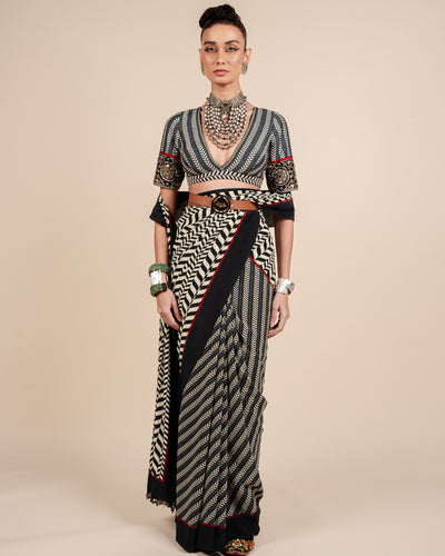 Chevron Sari Set