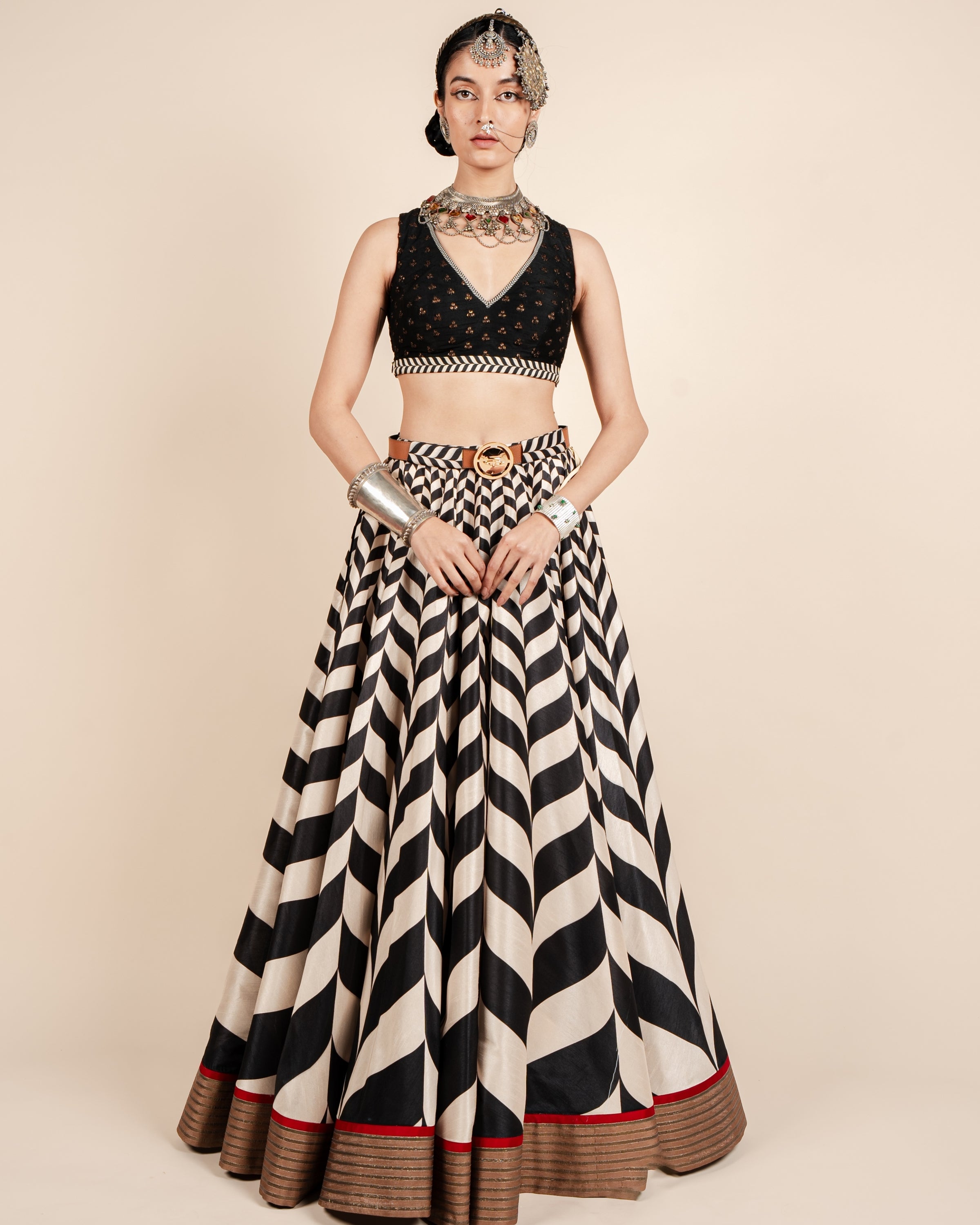 Char Chevron Skirt Set