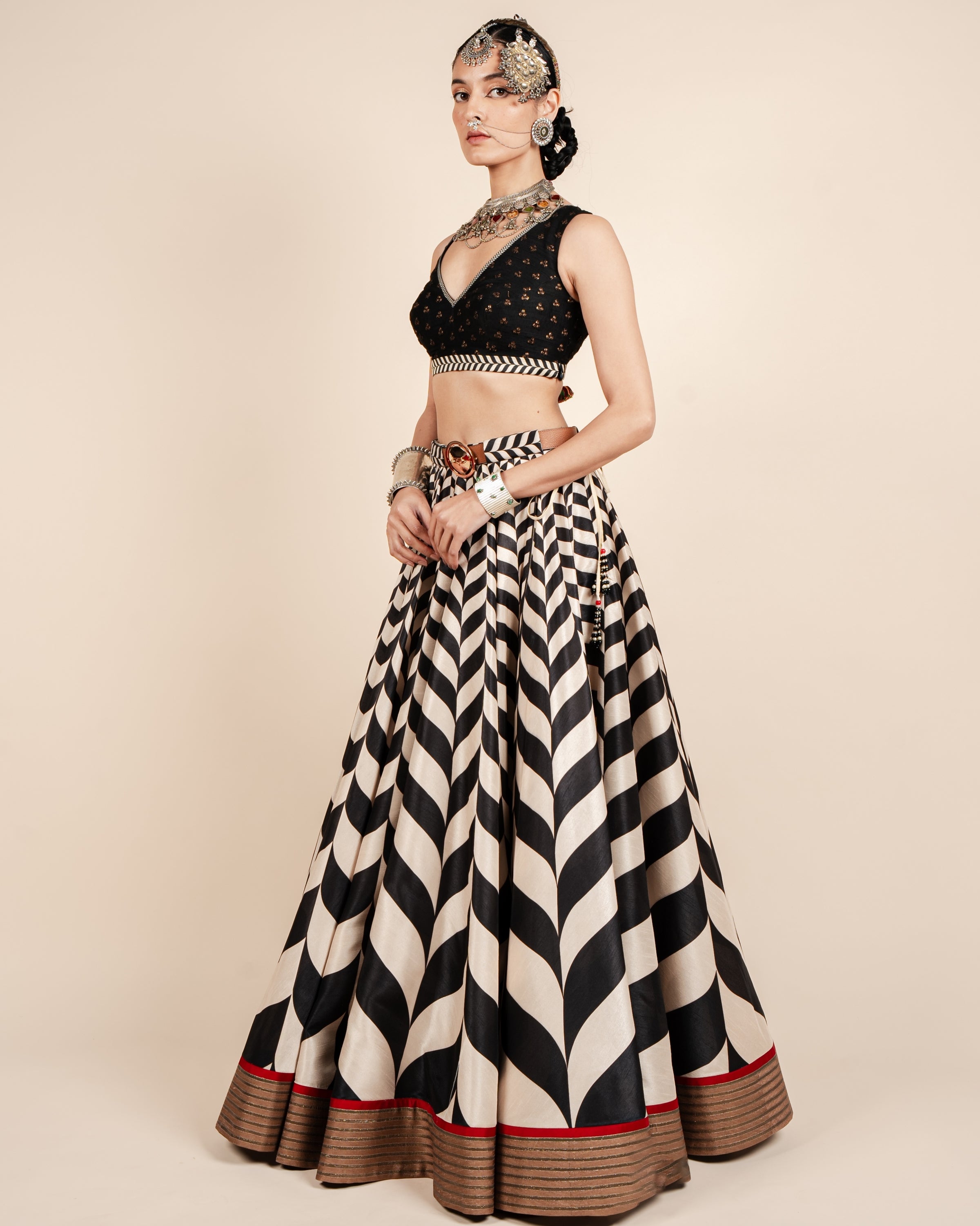 Char Chevron Skirt Set