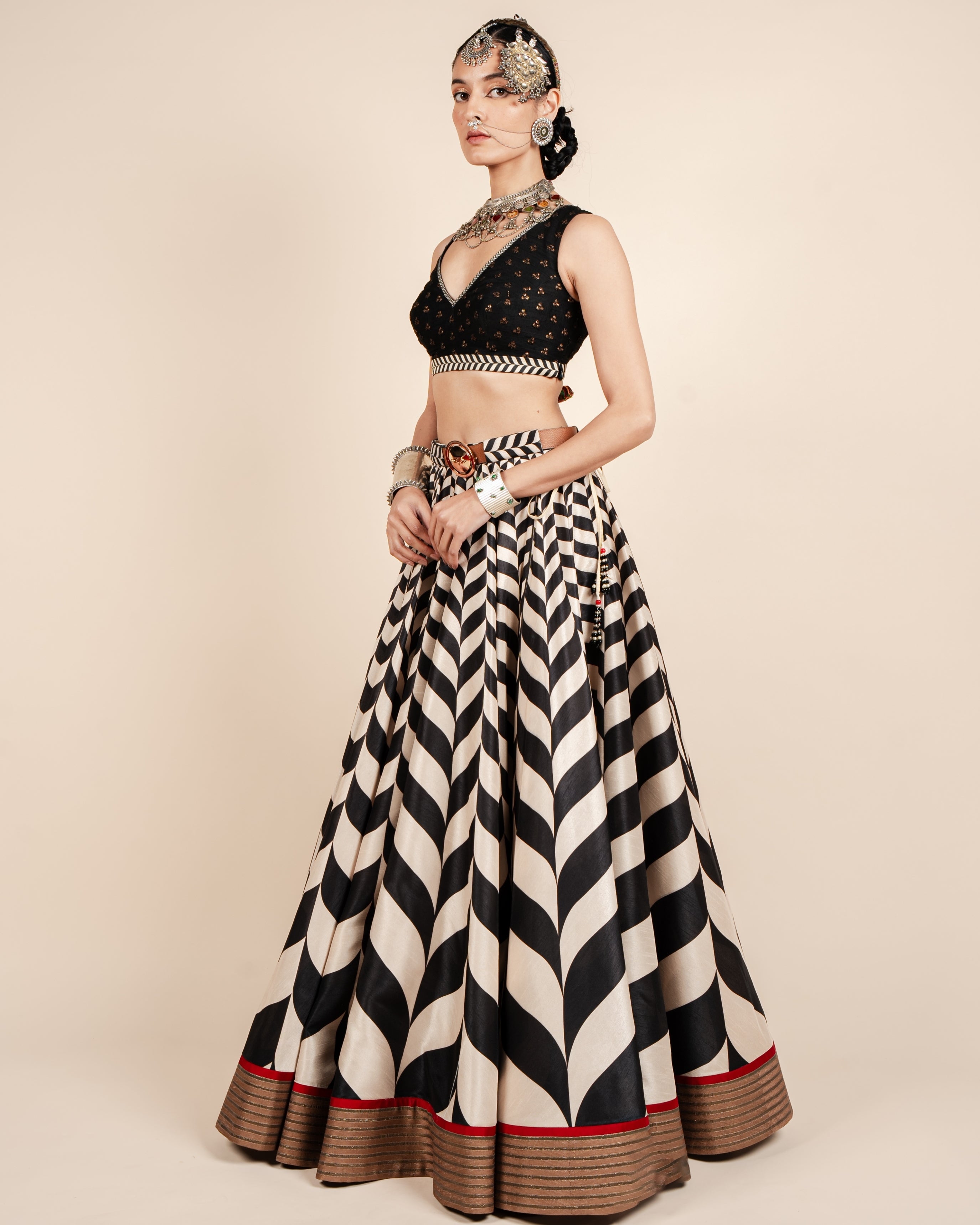 Char Chevron Skirt Set