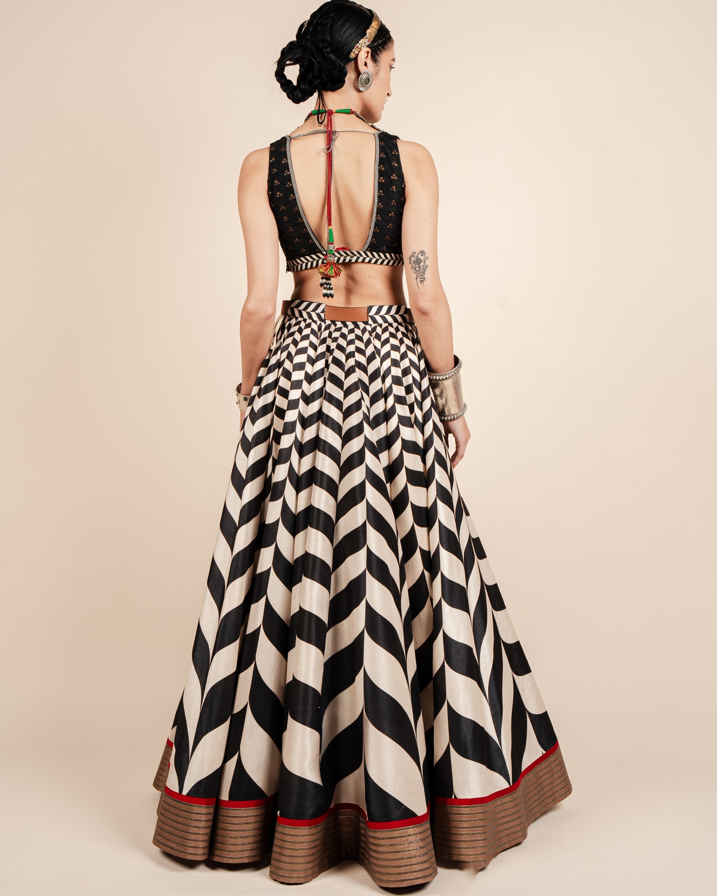 Char Chevron Skirt Set