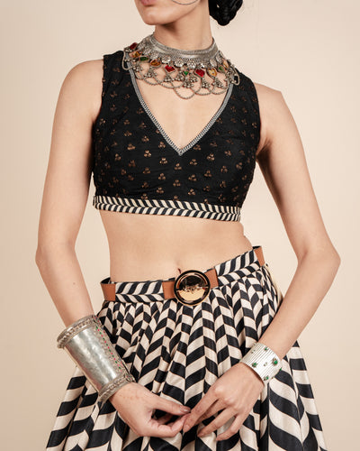 Char Chevron Skirt Set