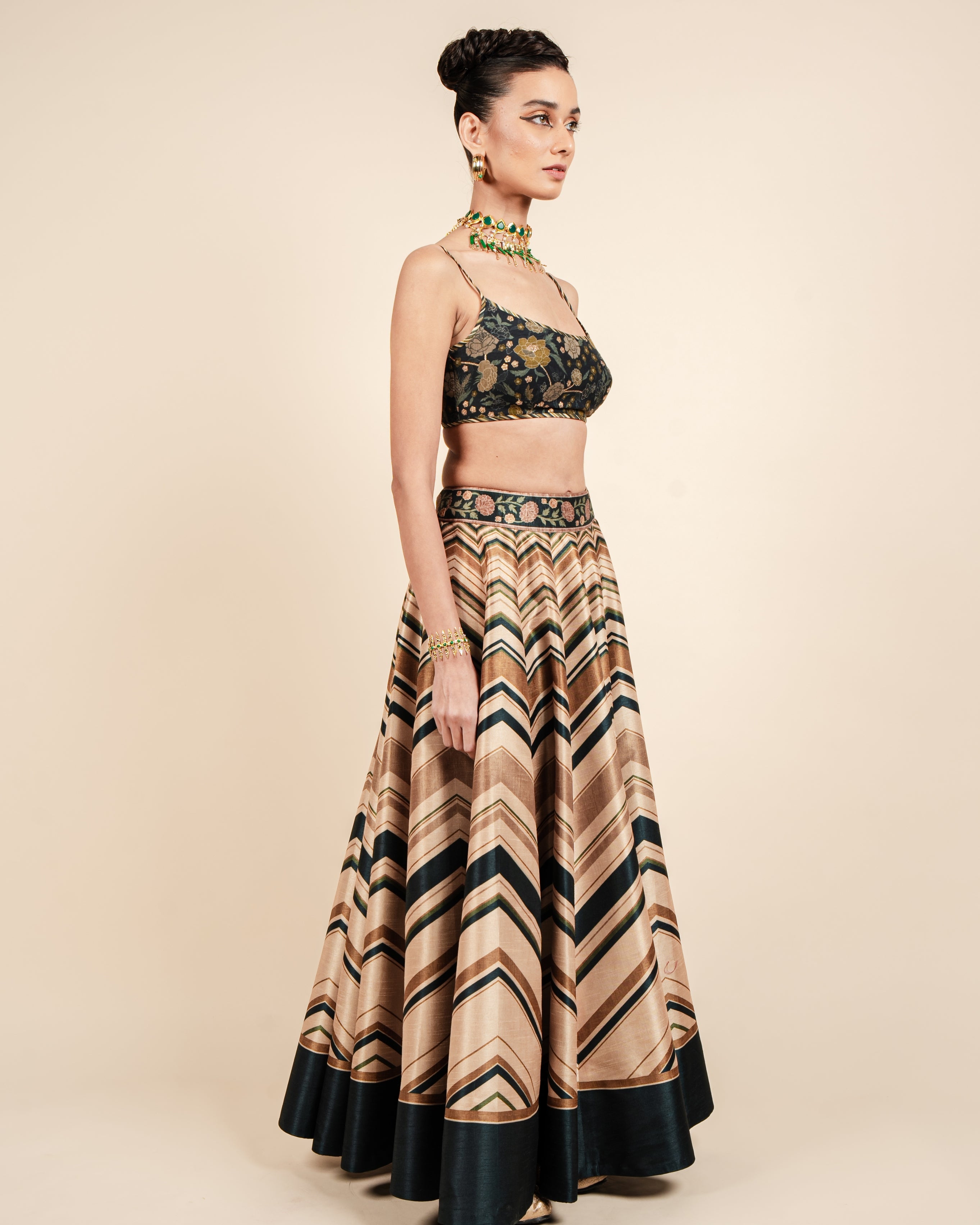 Soft Beige Skirt Set