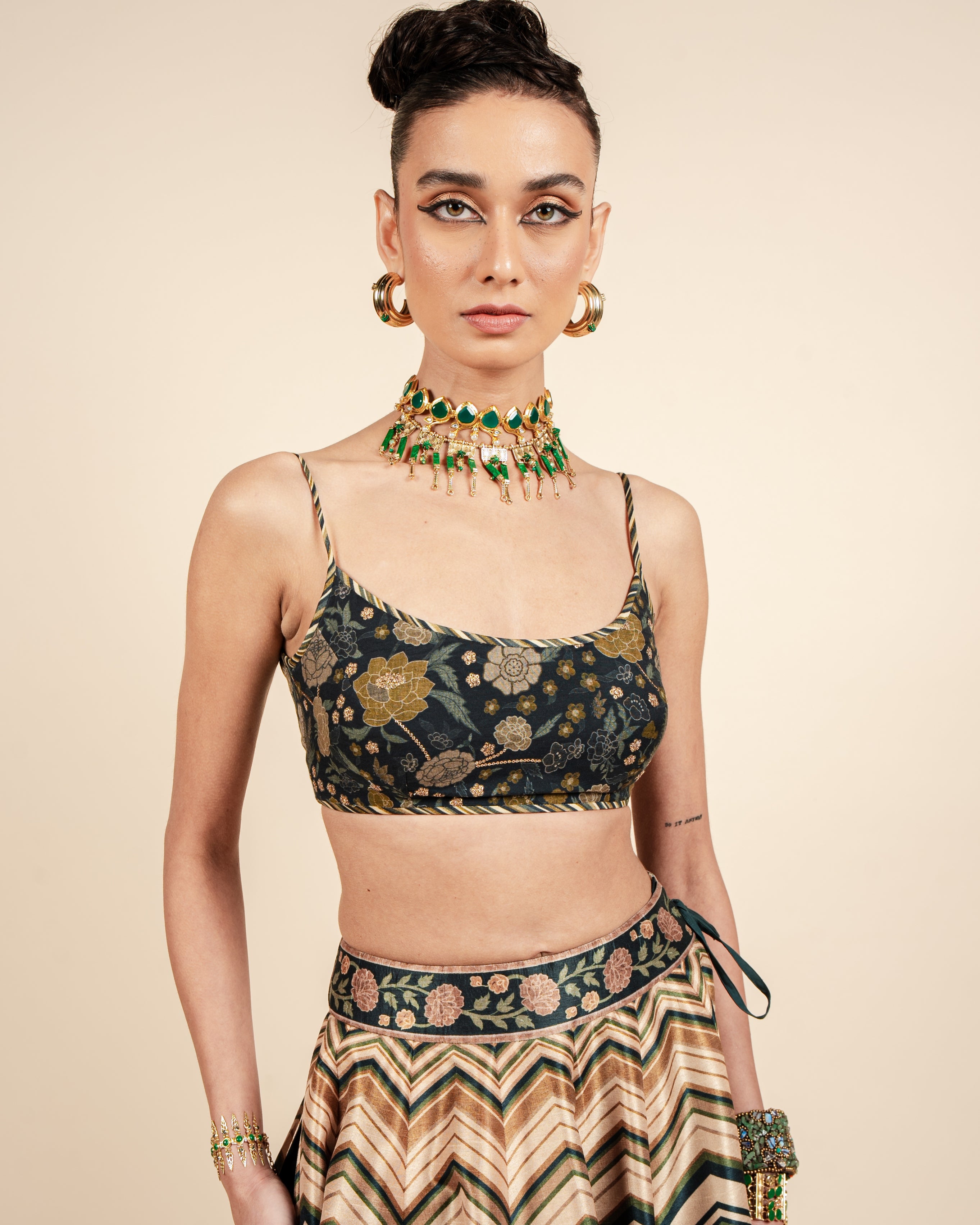 Soft Beige Skirt Set