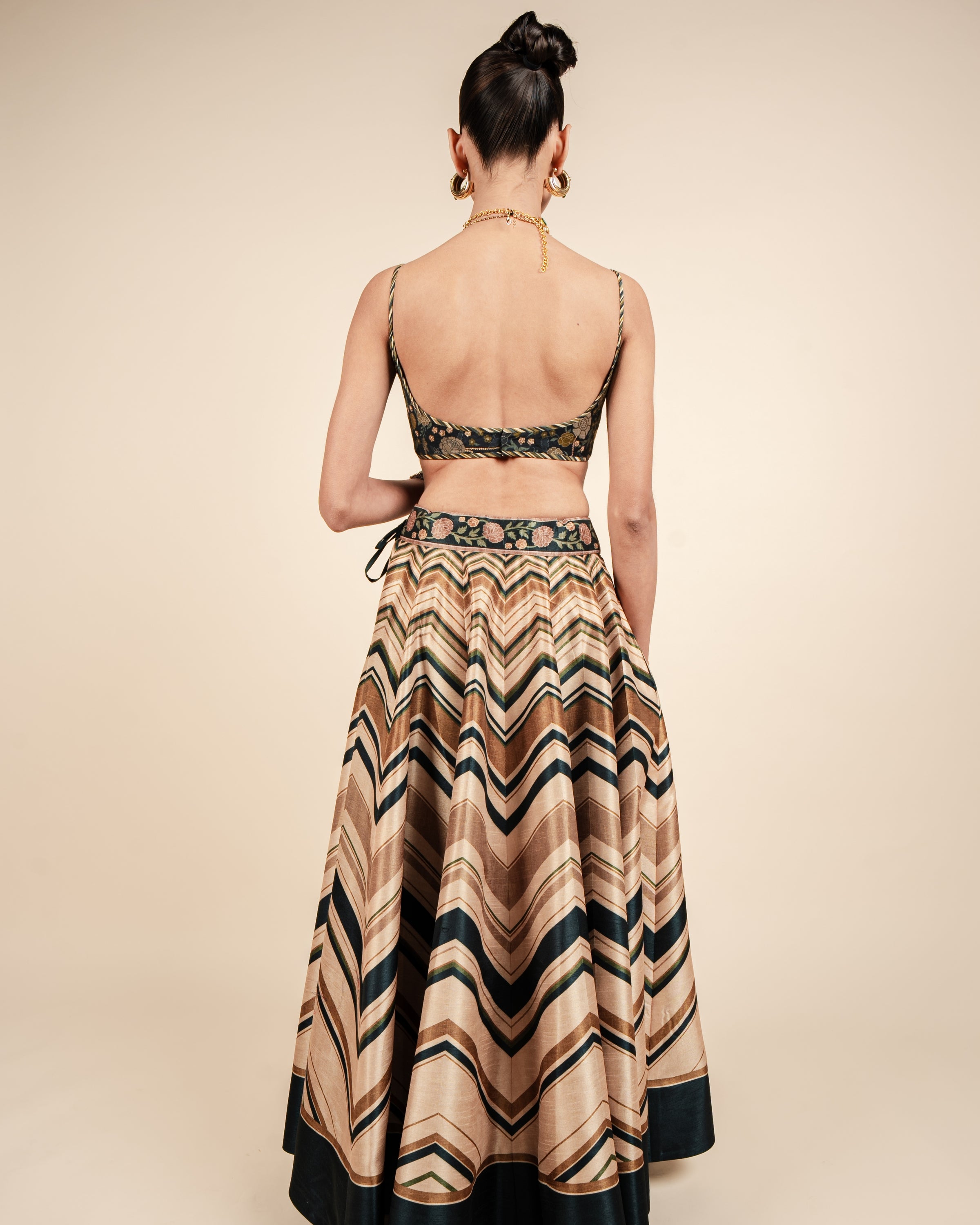 Soft Beige Skirt Set