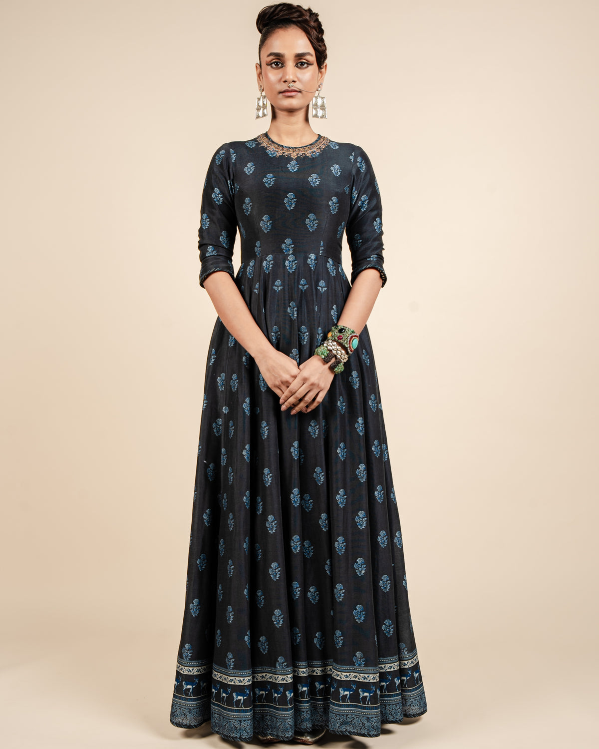 Navy Blue Anarkali