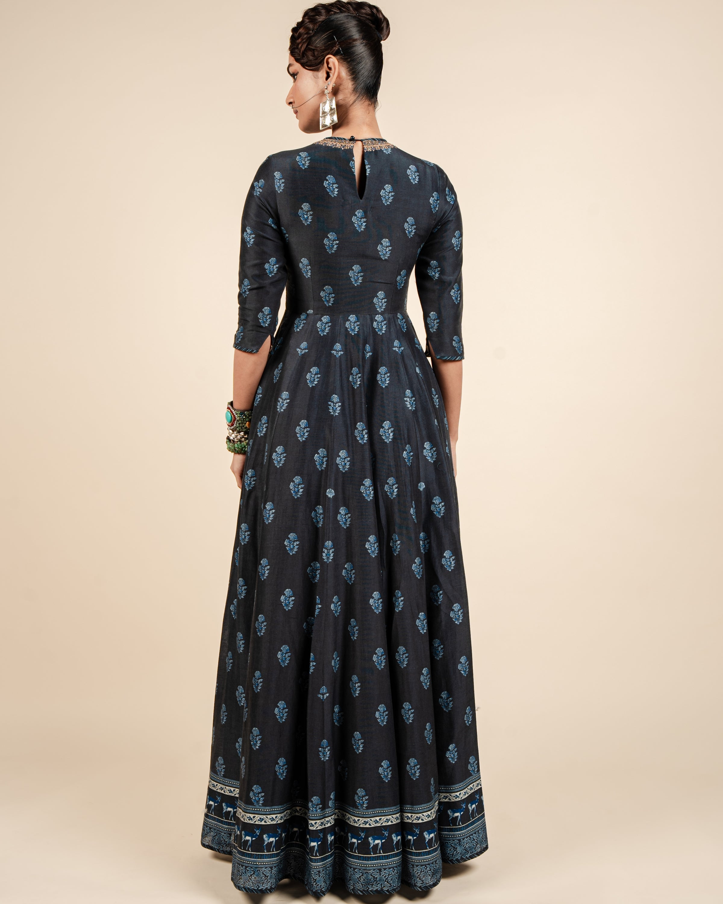 Navy Blue Anarkali