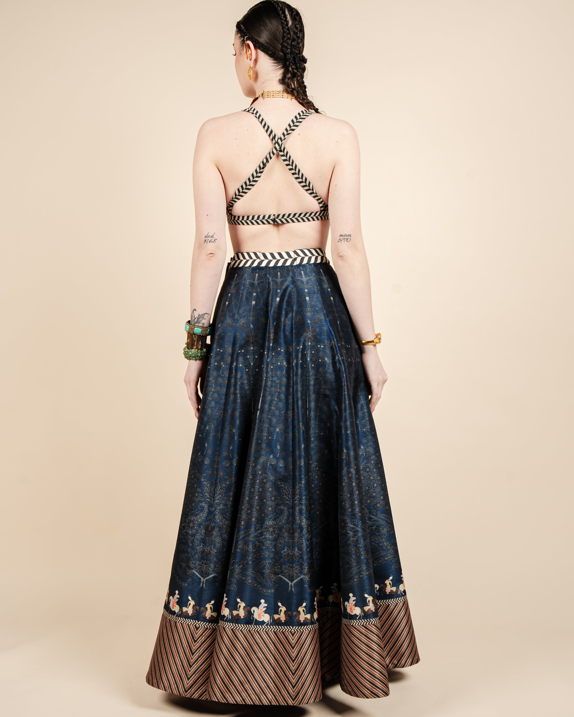 Midnight Blue Skirt Set