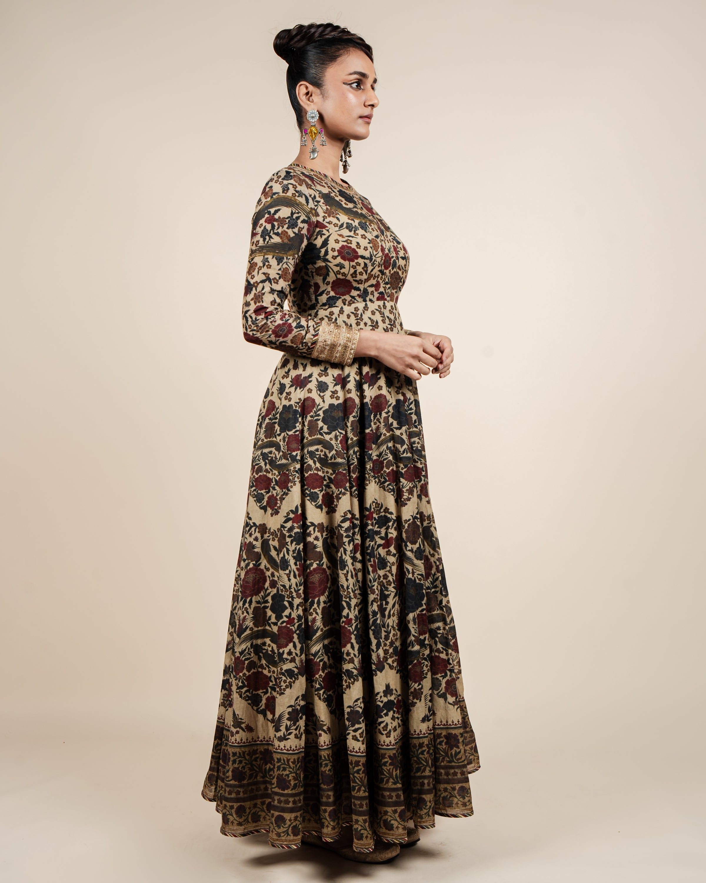 Multi-Hued Printed Anarkali