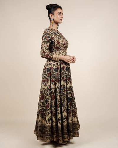 Multi-Hued Printed Anarkali