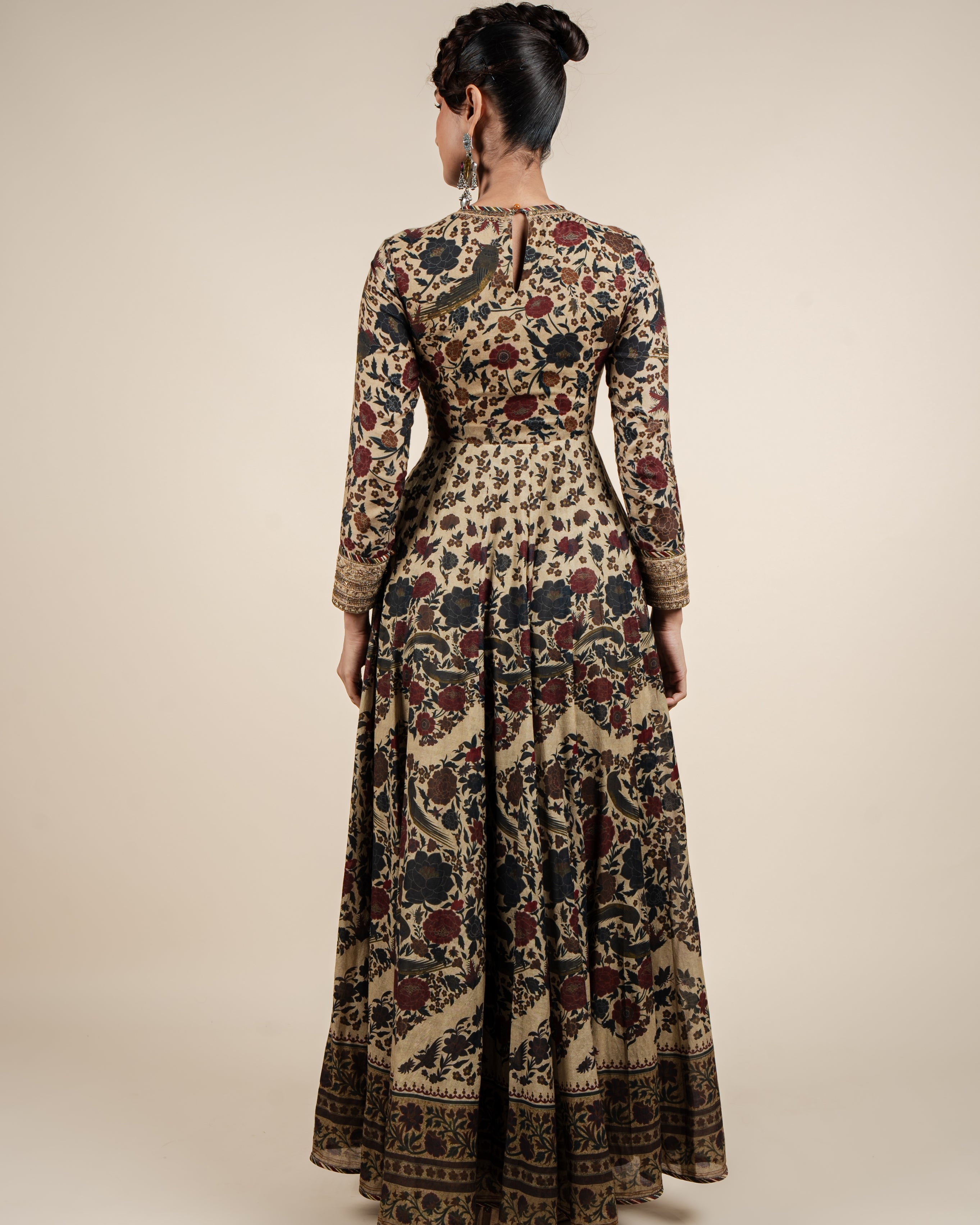 Multi-Hued Printed Anarkali