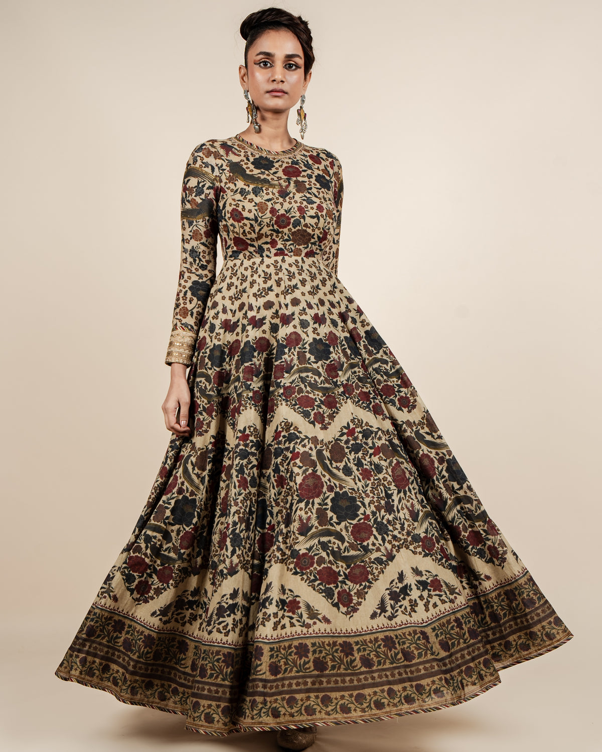 Multi-Hued Printed Anarkali