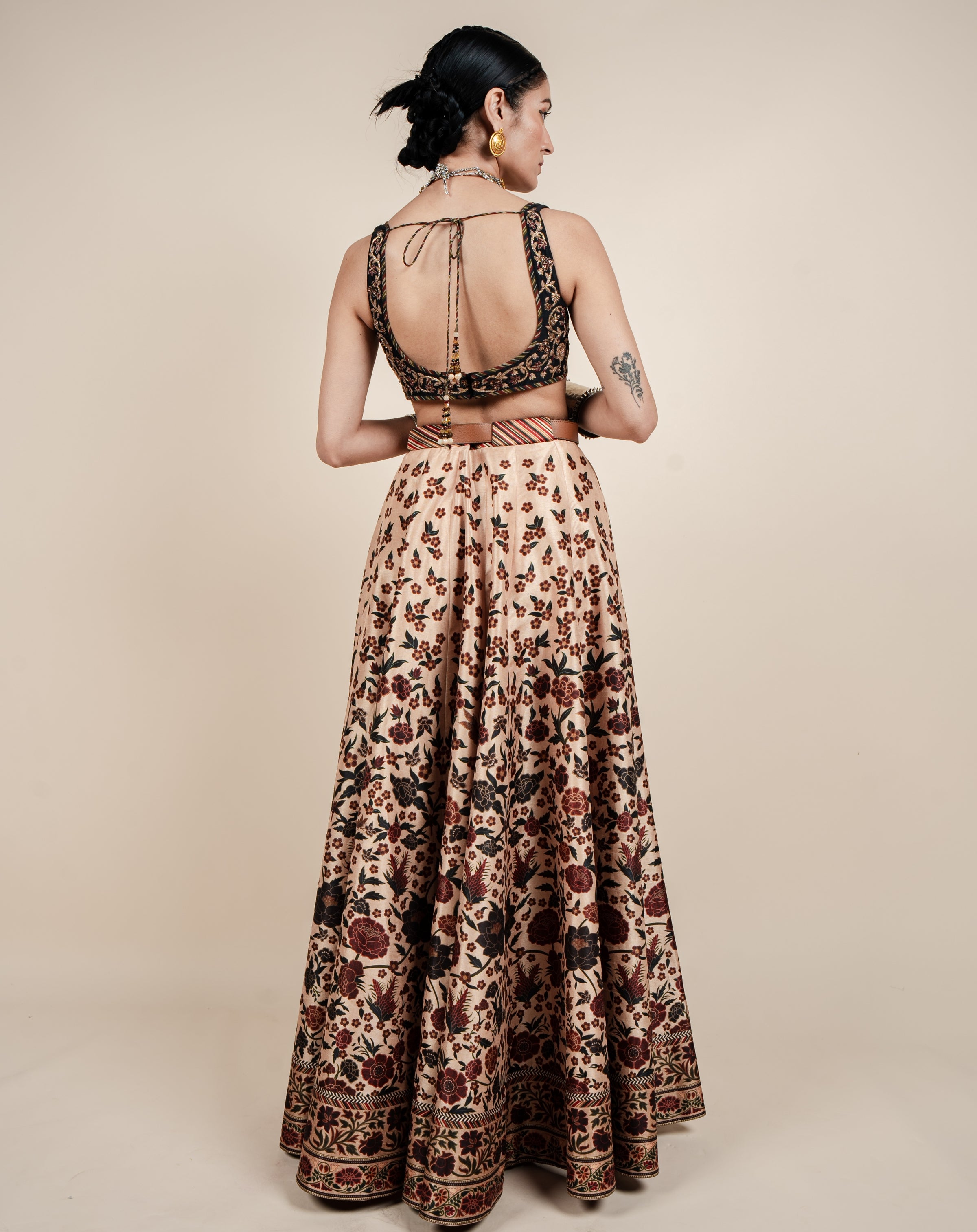 Pearl Beige Skirt Set