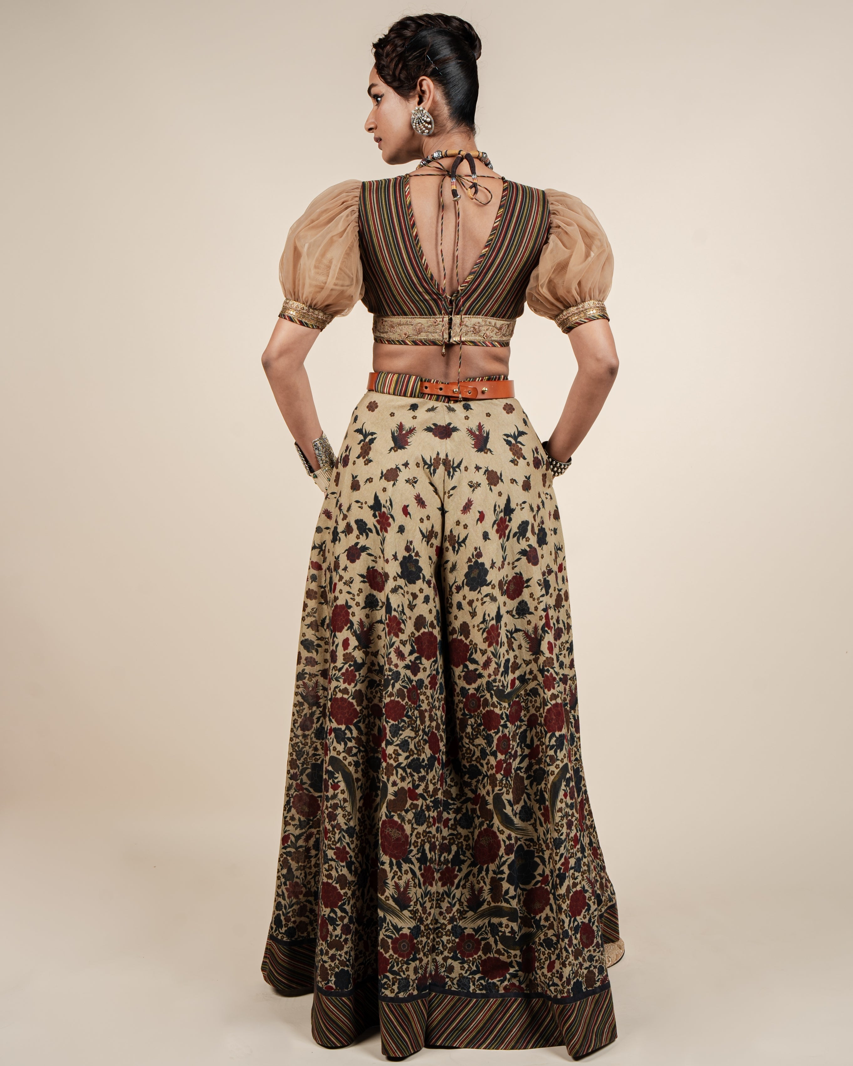 Oat Beige Sharara Set