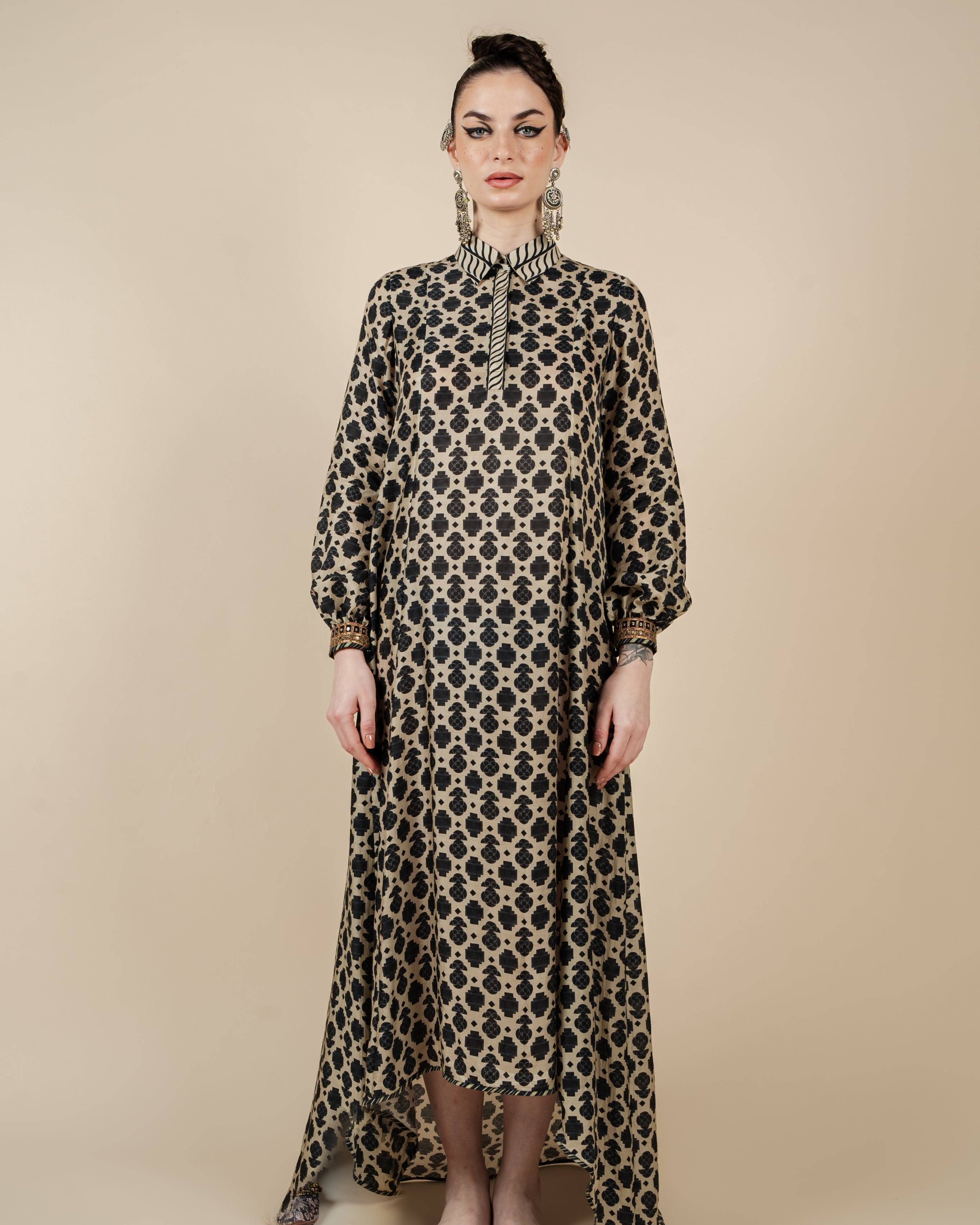 Ivory - Midnight Blue Anarkali