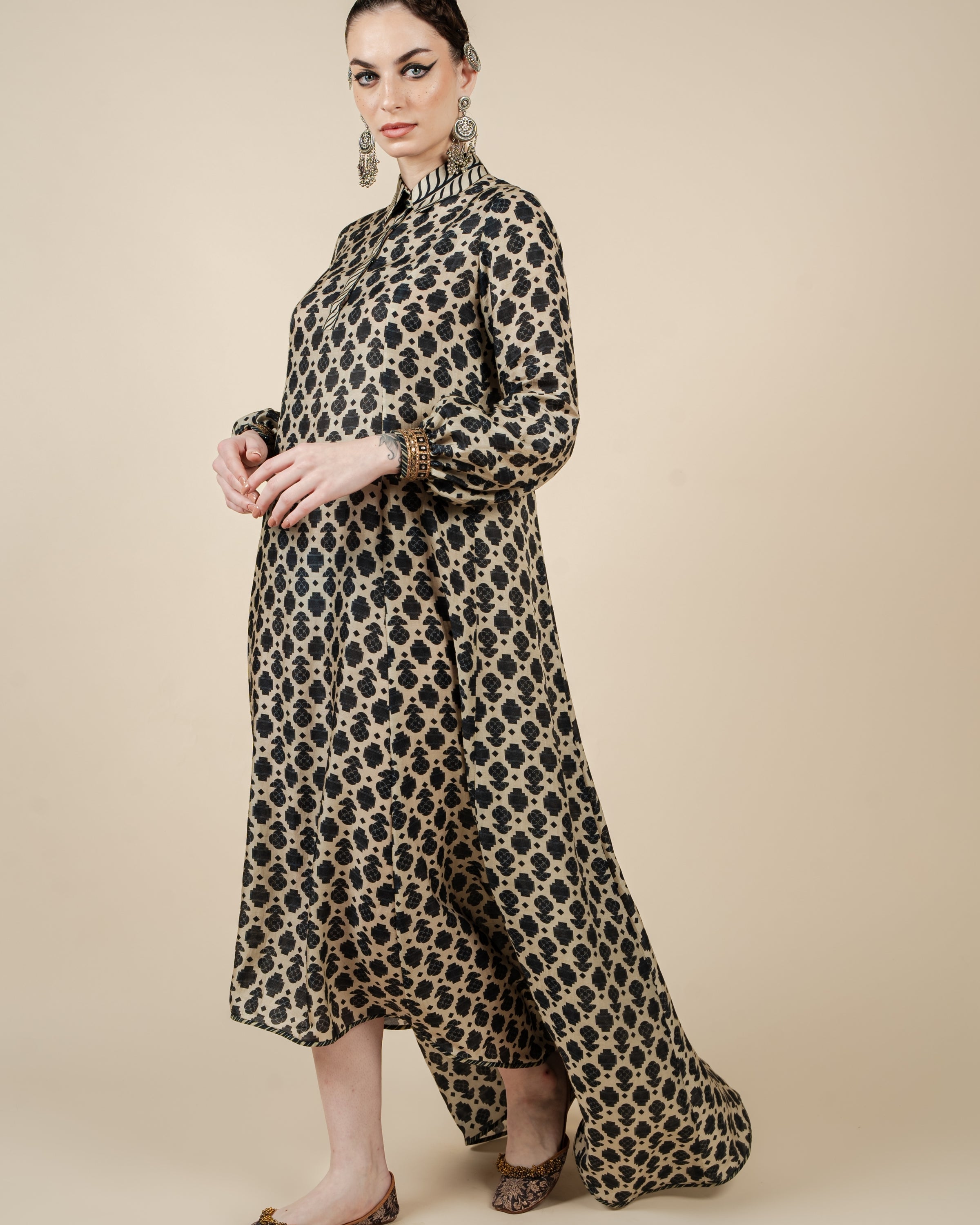 Ivory - Midnight Blue Anarkali