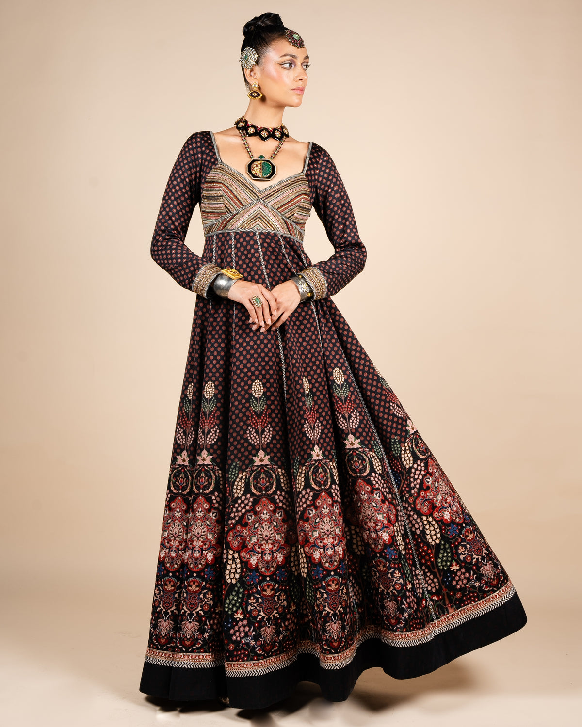 Floral Multicolour Anarkali