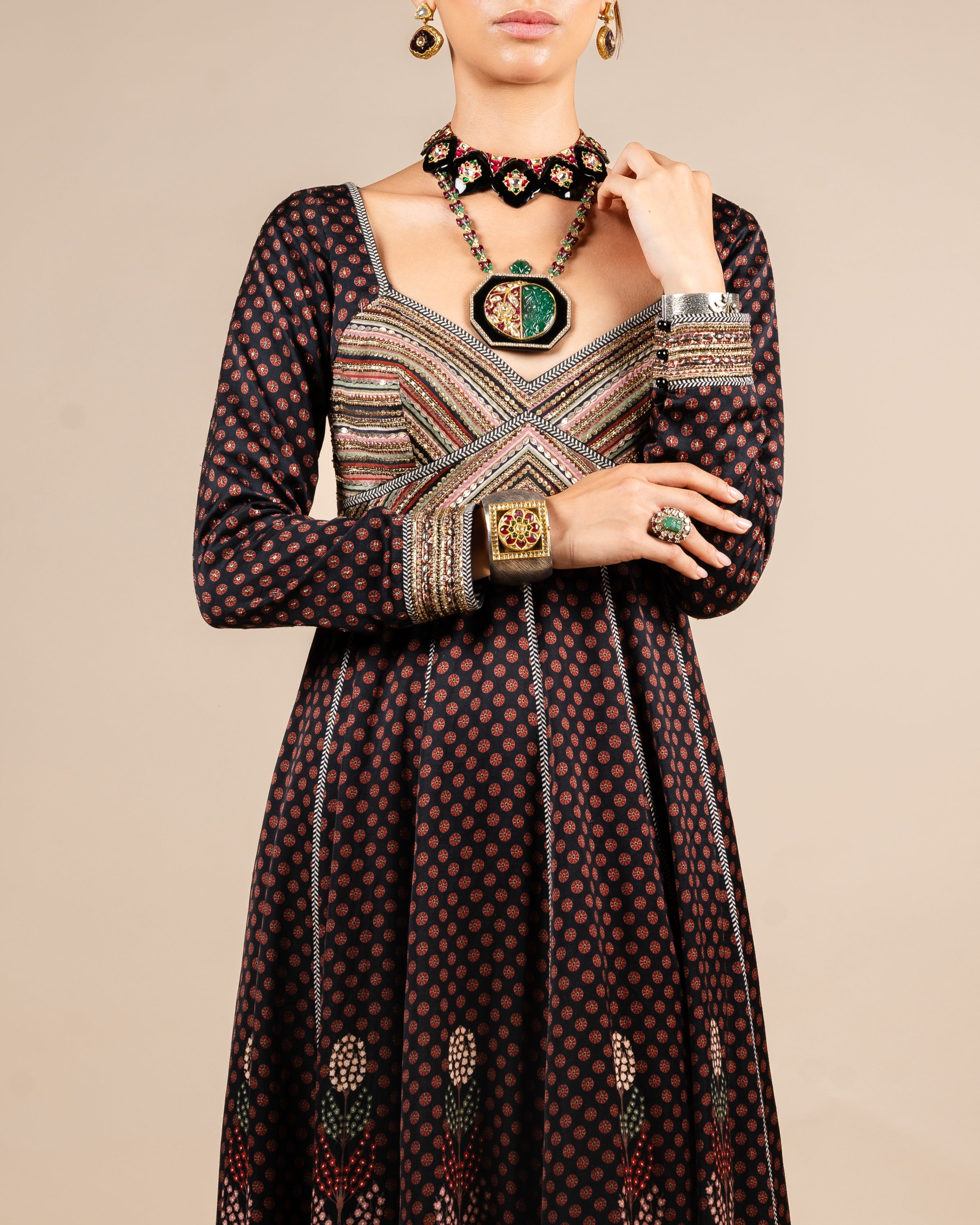 Floral Multicolour Anarkali