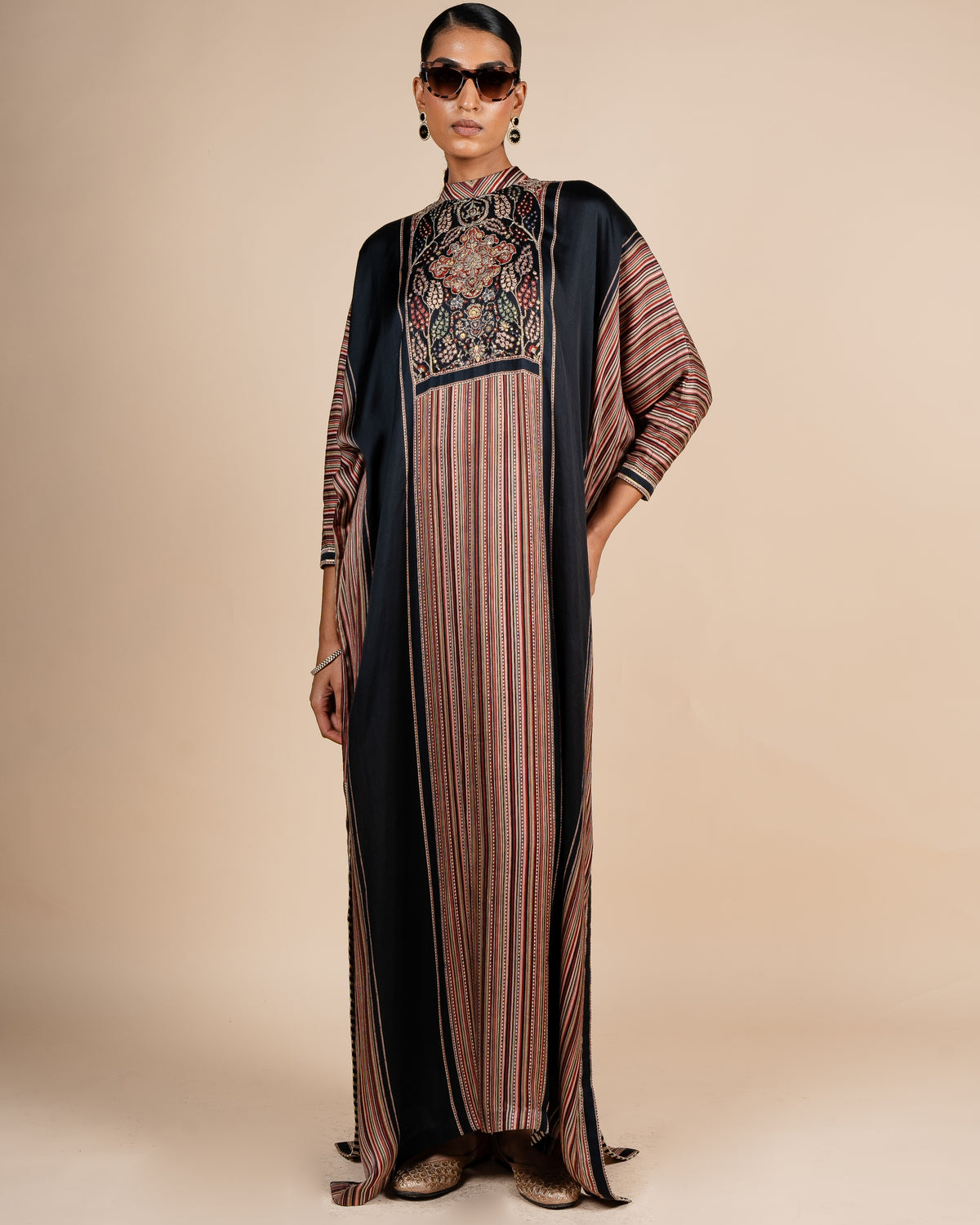 Multicoloured Striped Kaftan