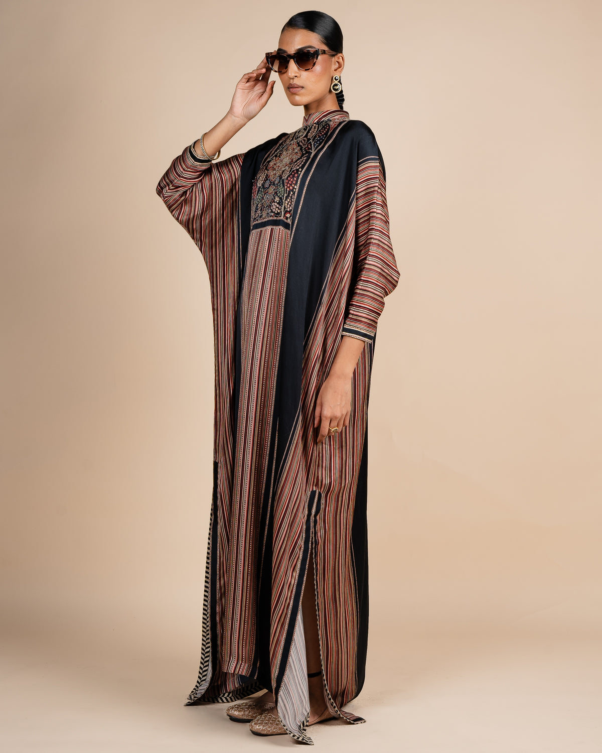 Multicoloured Striped Kaftan