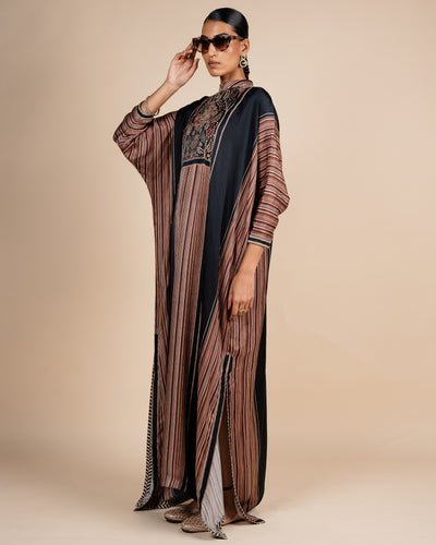 Multicoloured Striped Kaftan
